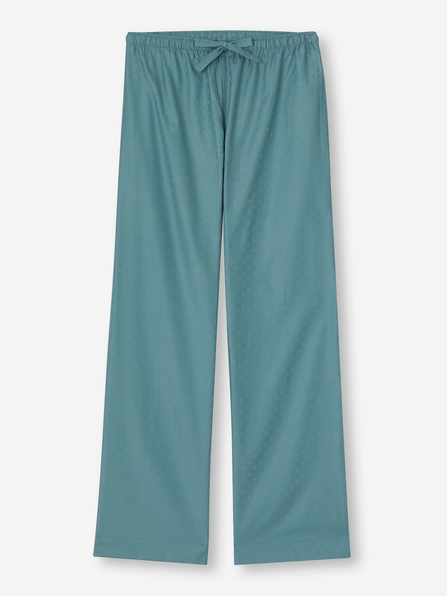 Women's Lounge Trousers Kate 9 Cotton Jacquard Teal