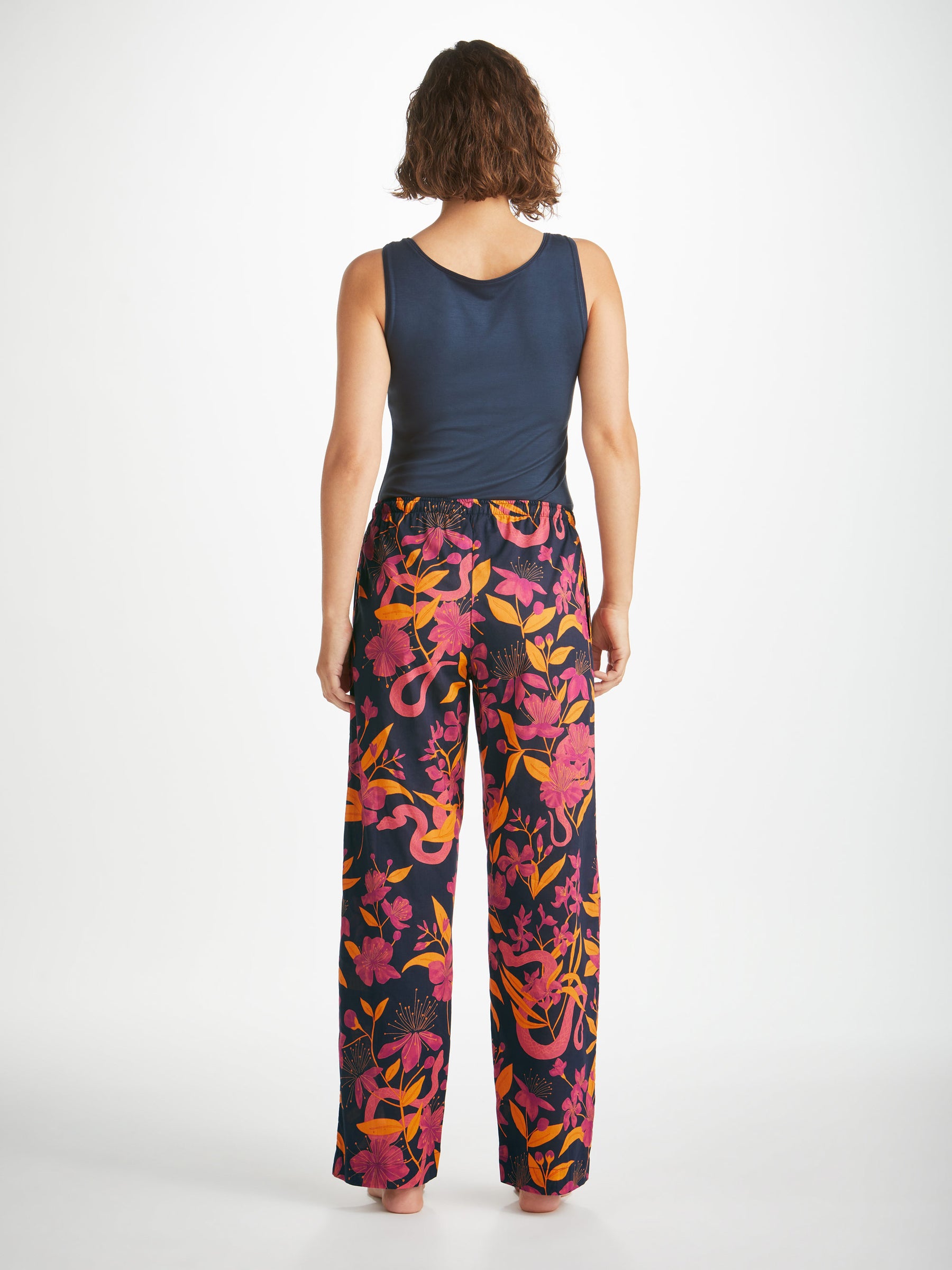 Women's Lounge Trousers Ledbury 68 Cotton Batiste Navy