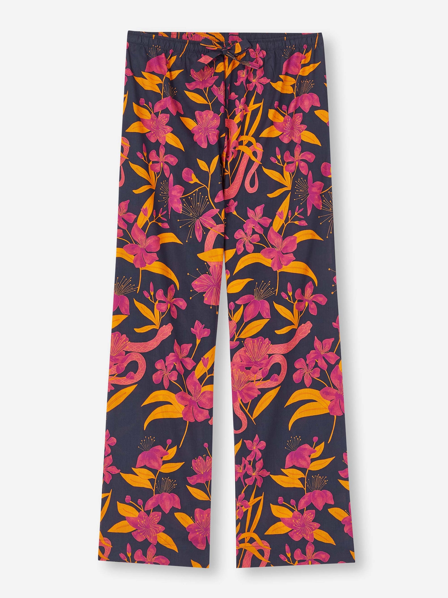 Women's Lounge Trousers Ledbury 68 Cotton Batiste Navy