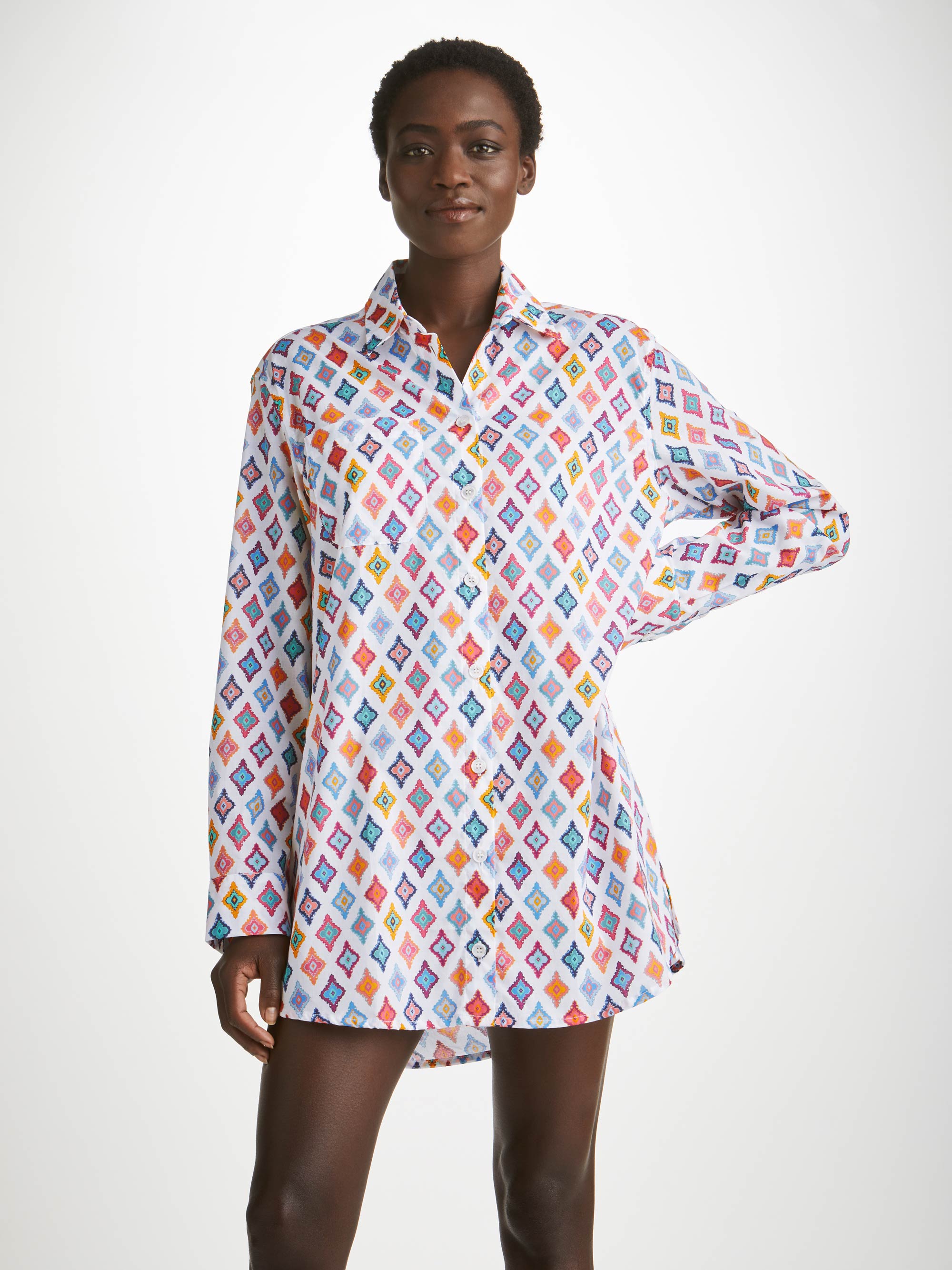 Women's Nightshirt Ledbury 66 Cotton Batiste Multi