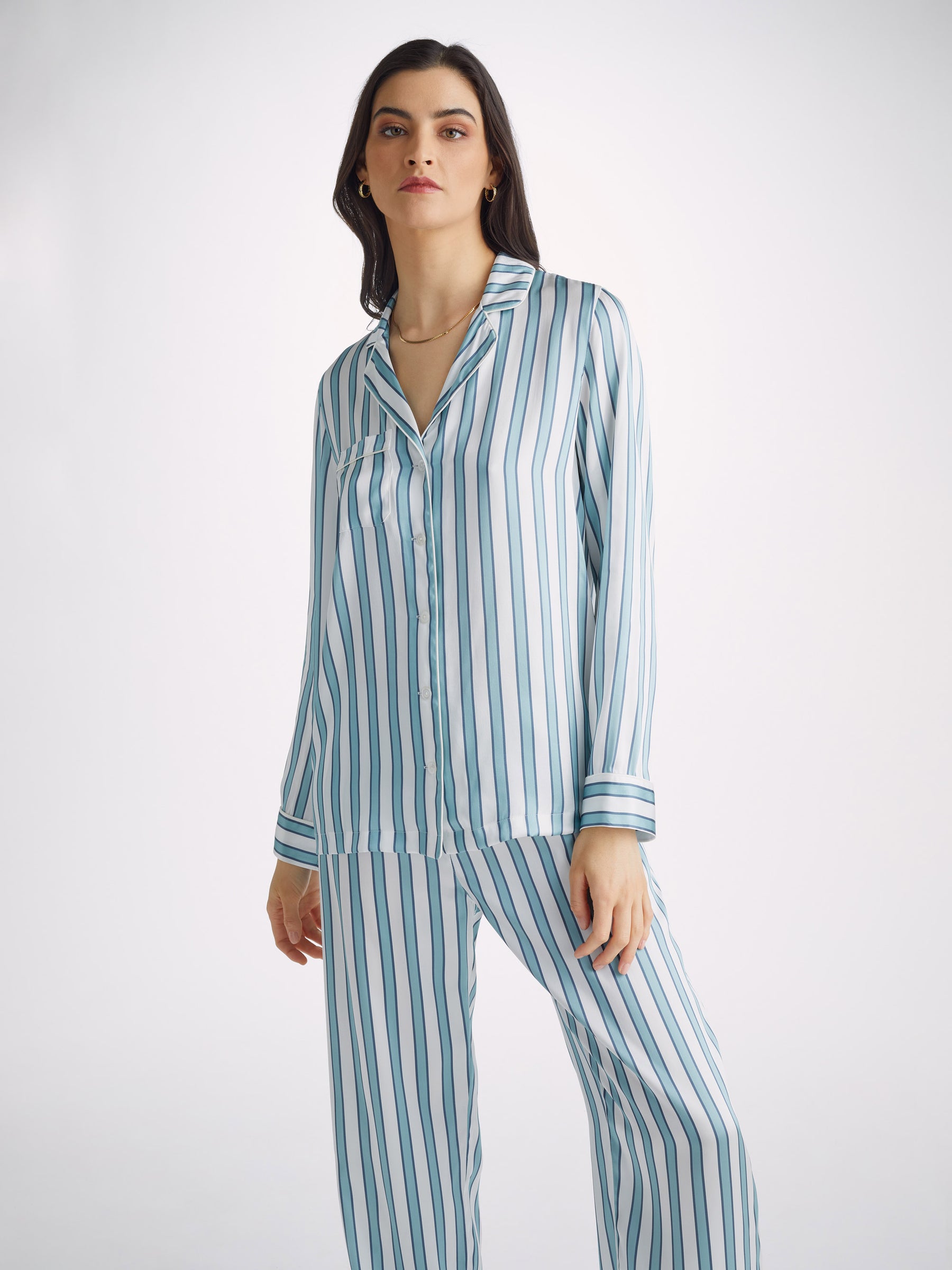 Women's Pyjamas Brindisi 90 Silk Satin Blue