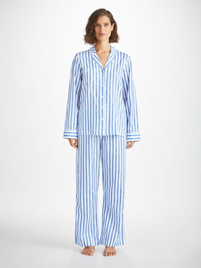 Women's Pyjamas Capri 23 Cotton Batiste Blue