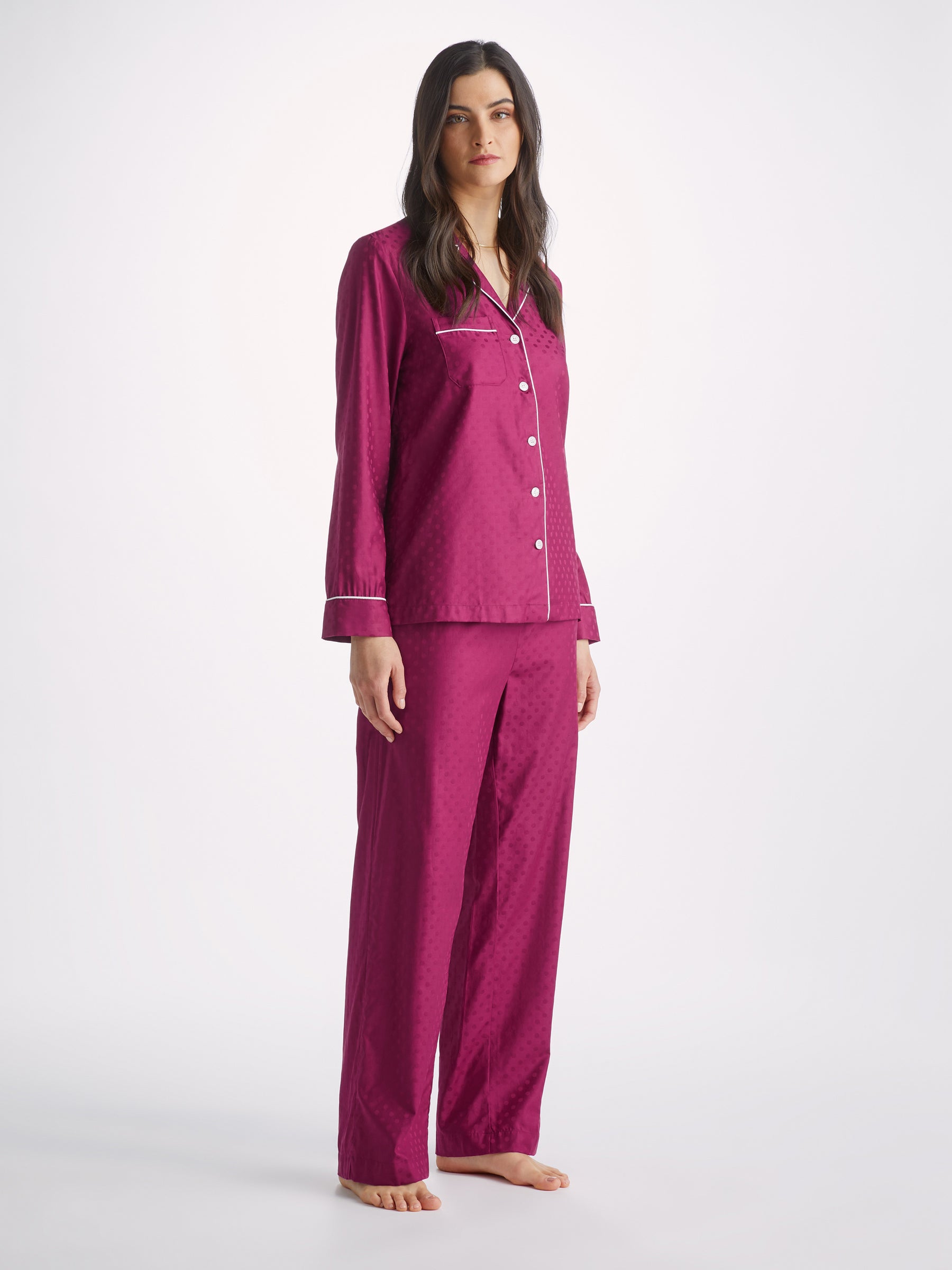 Women's Pyjamas Kate 7 Cotton Jacquard Berry