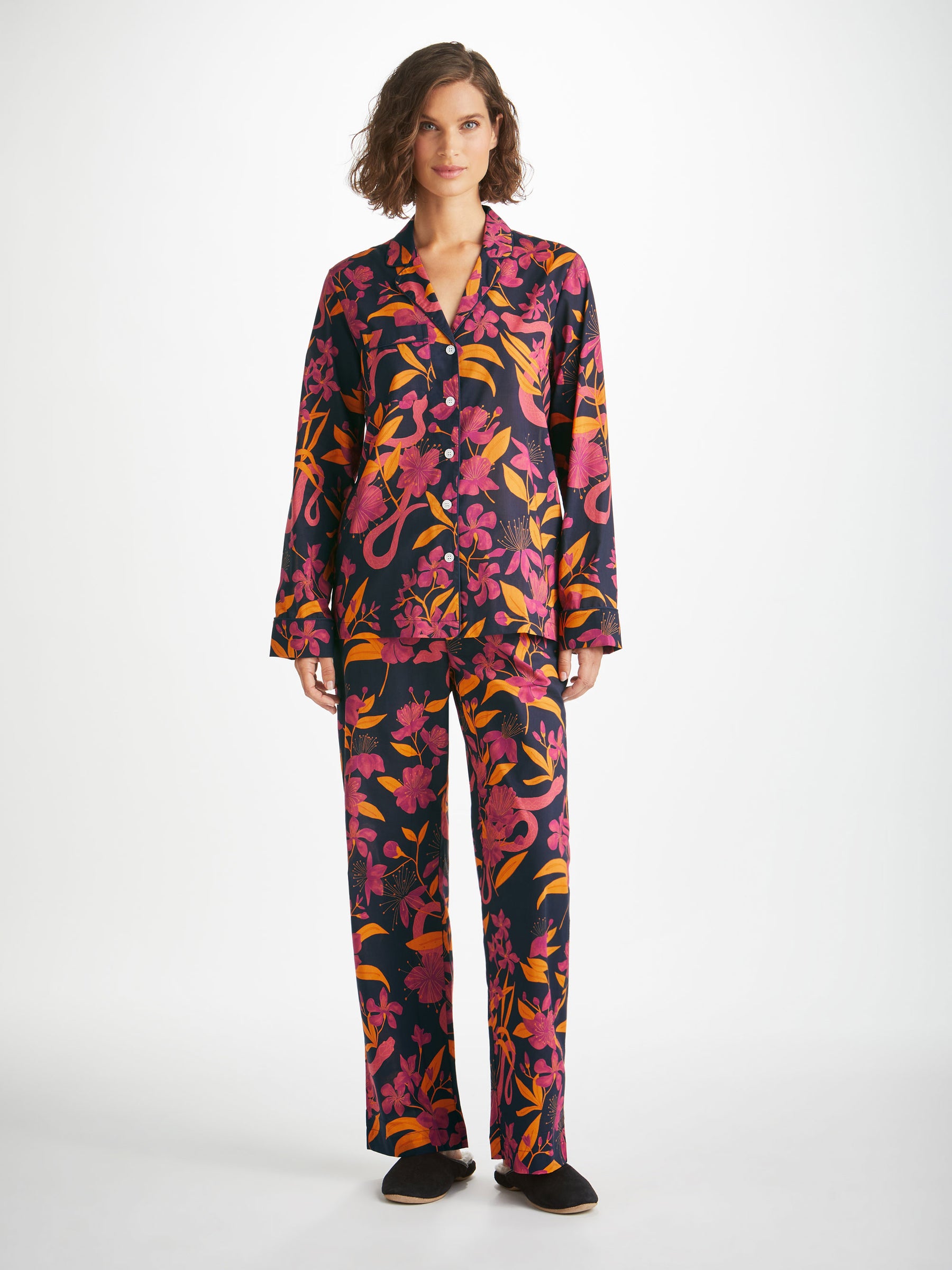 Women's Pyjamas Ledbury 68 Cotton Batiste Navy