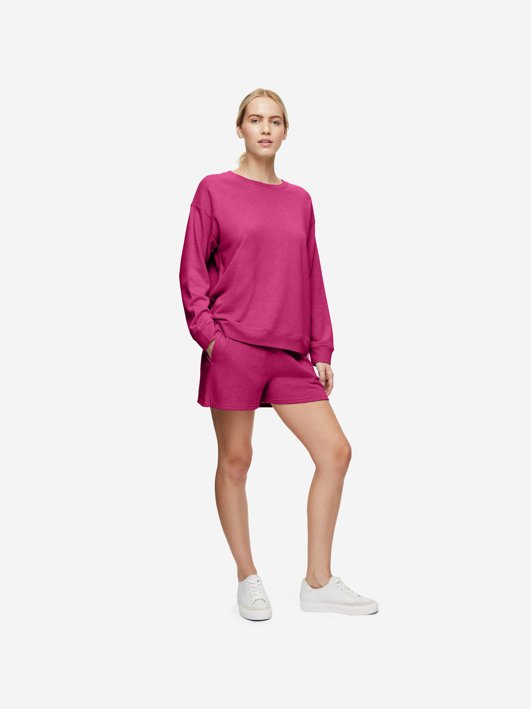 Women's Sweat Shorts Quinn Cotton Modal Berry