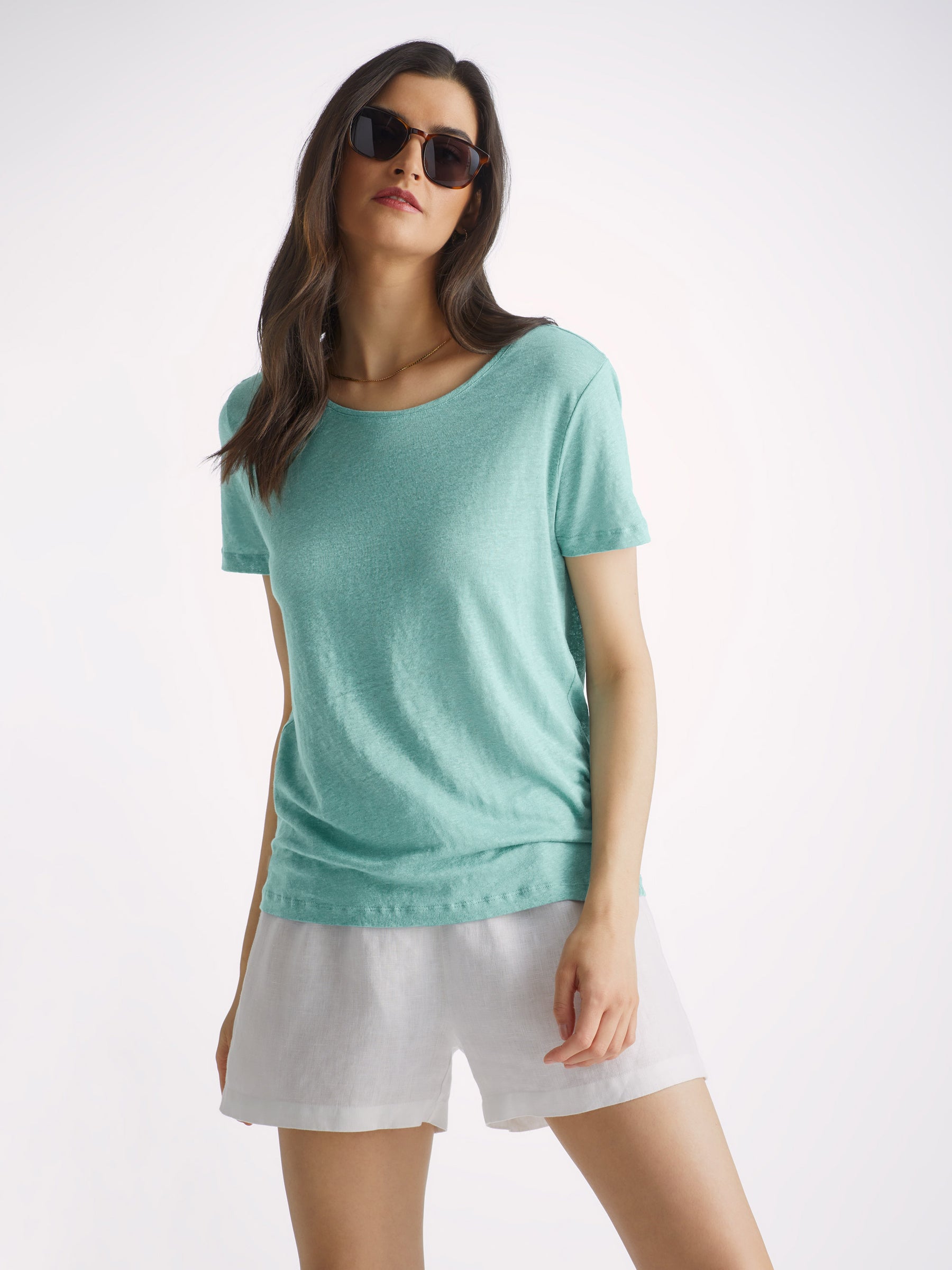 Women's T-Shirt Jordan Linen Soft Aqua