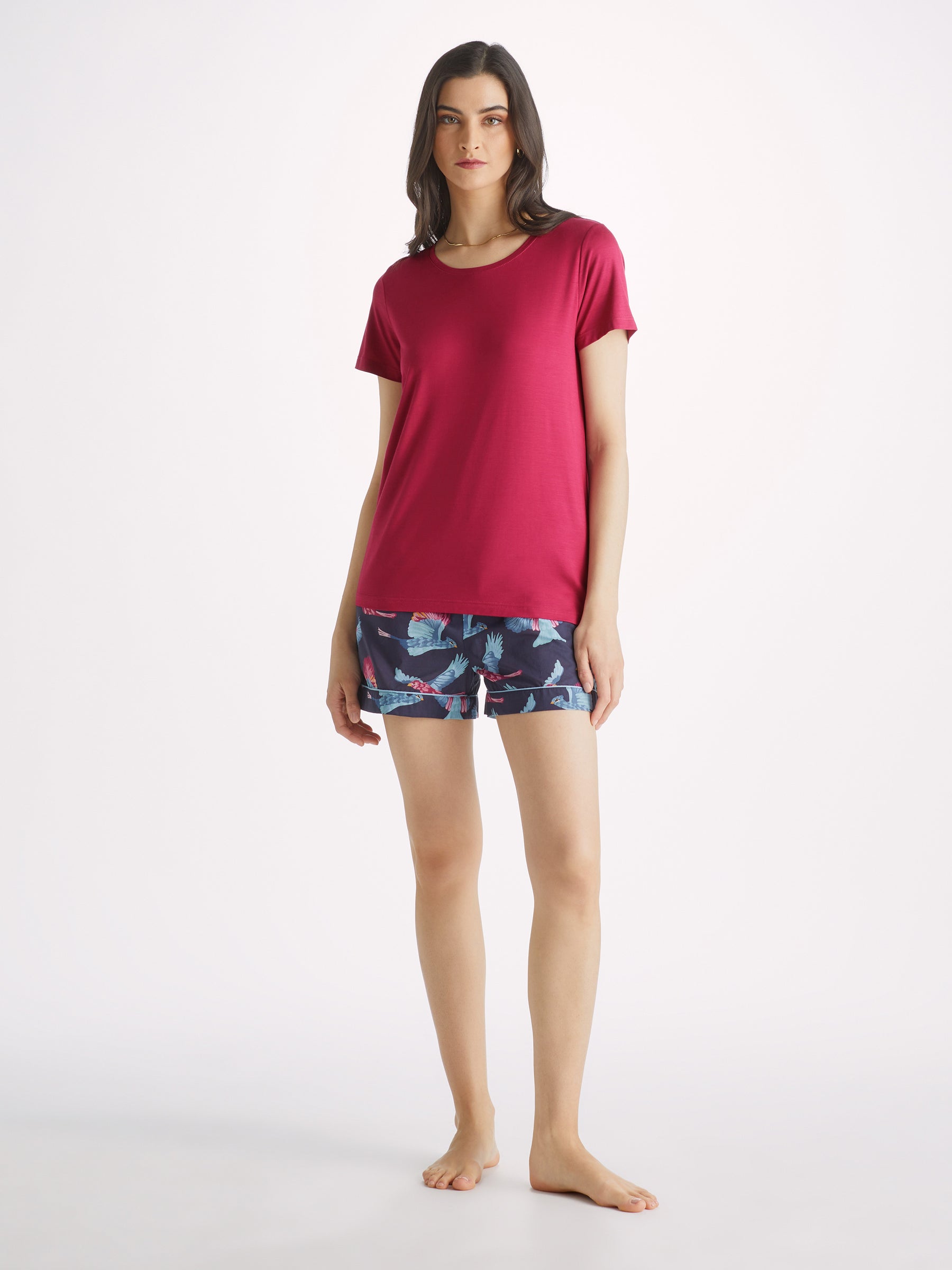 Women's T-Shirt Lara Micro Modal Stretch Berry