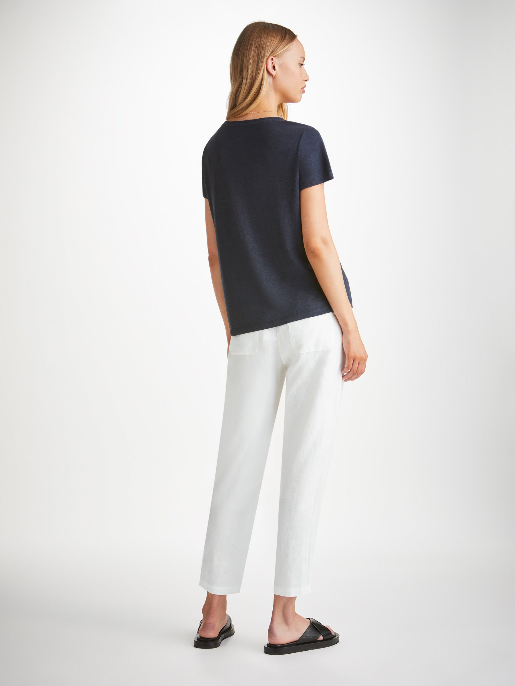 Women's Trousers Vienna Linen White