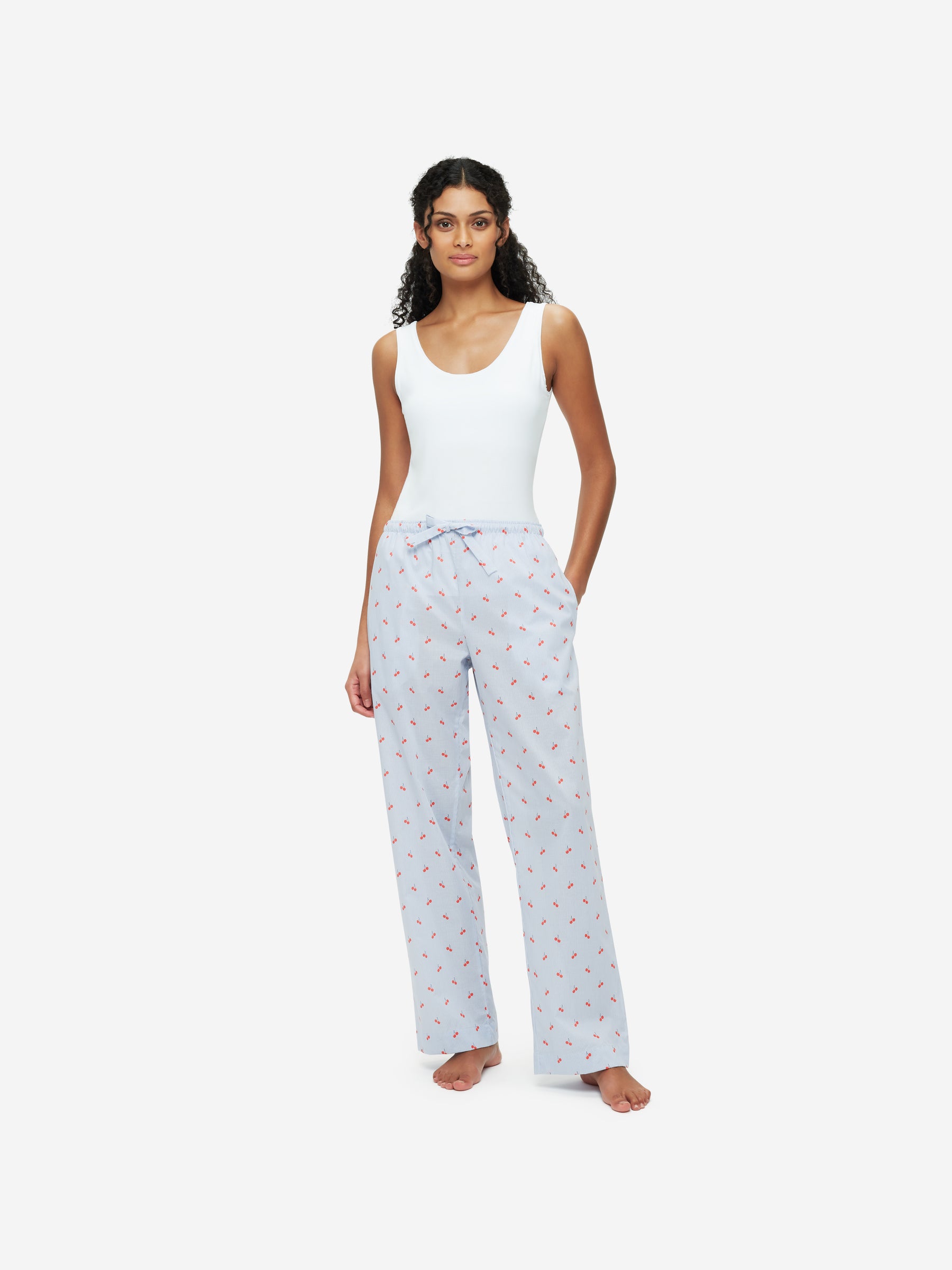 Women's Lounge Trousers Nelson 84 Cotton Batiste Blue
