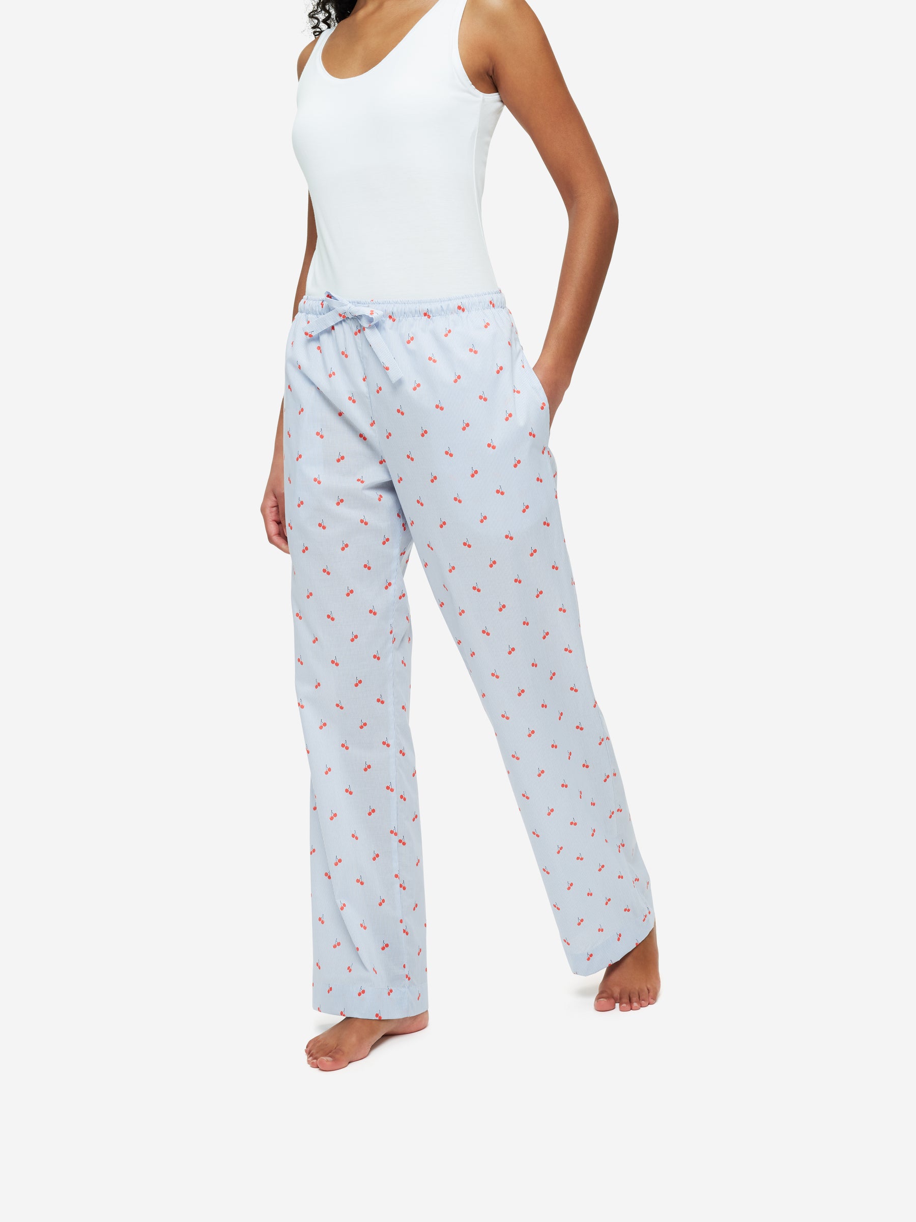 Women's Lounge Trousers Nelson 84 Cotton Batiste Blue