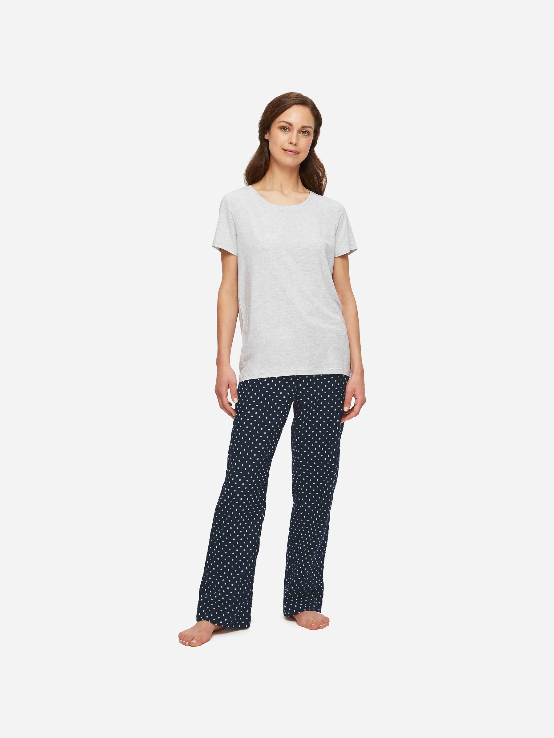 Women's Lounge Trousers Plaza 60 Cotton Batiste Navy