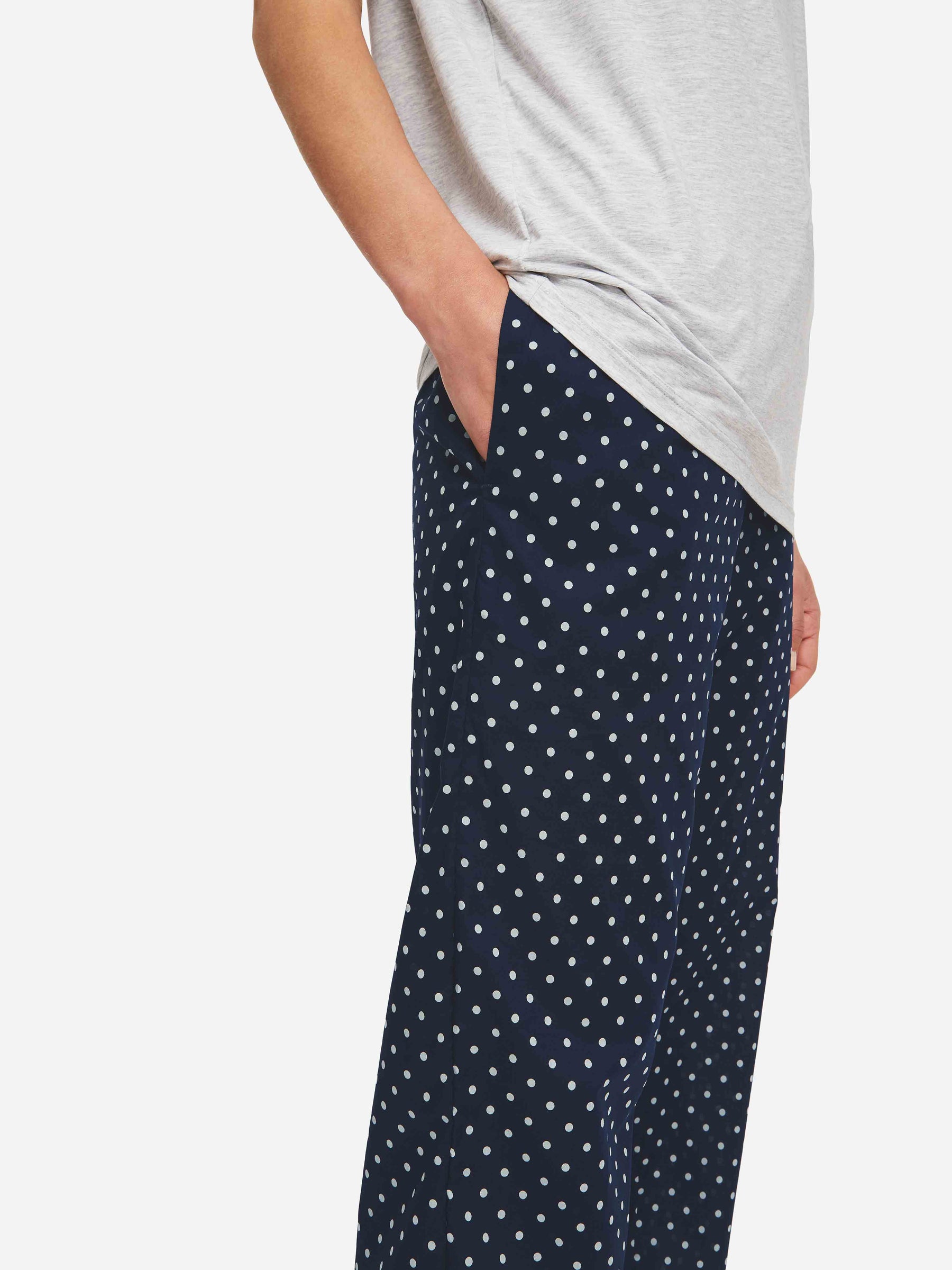 Women's Lounge Trousers Plaza 60 Cotton Batiste Navy