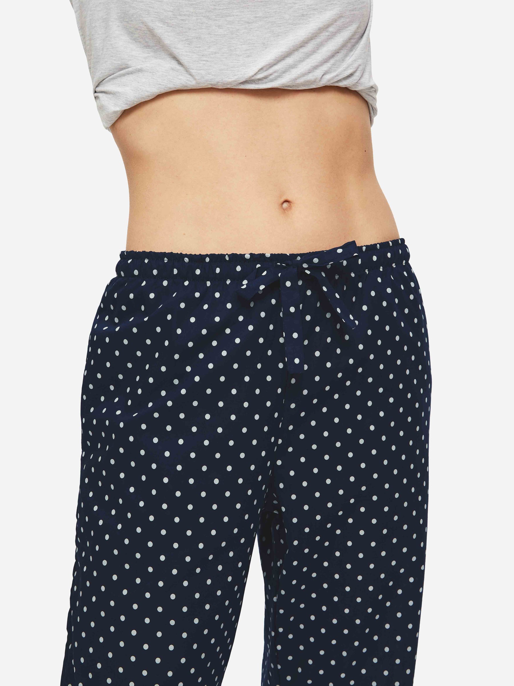 Women's Lounge Trousers Plaza 60 Cotton Batiste Navy