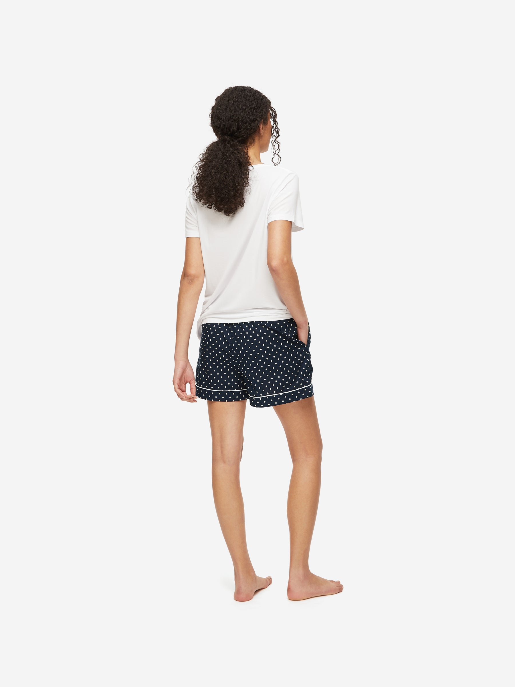 Women's Lounge Shorts Plaza 60 Cotton Batiste Navy