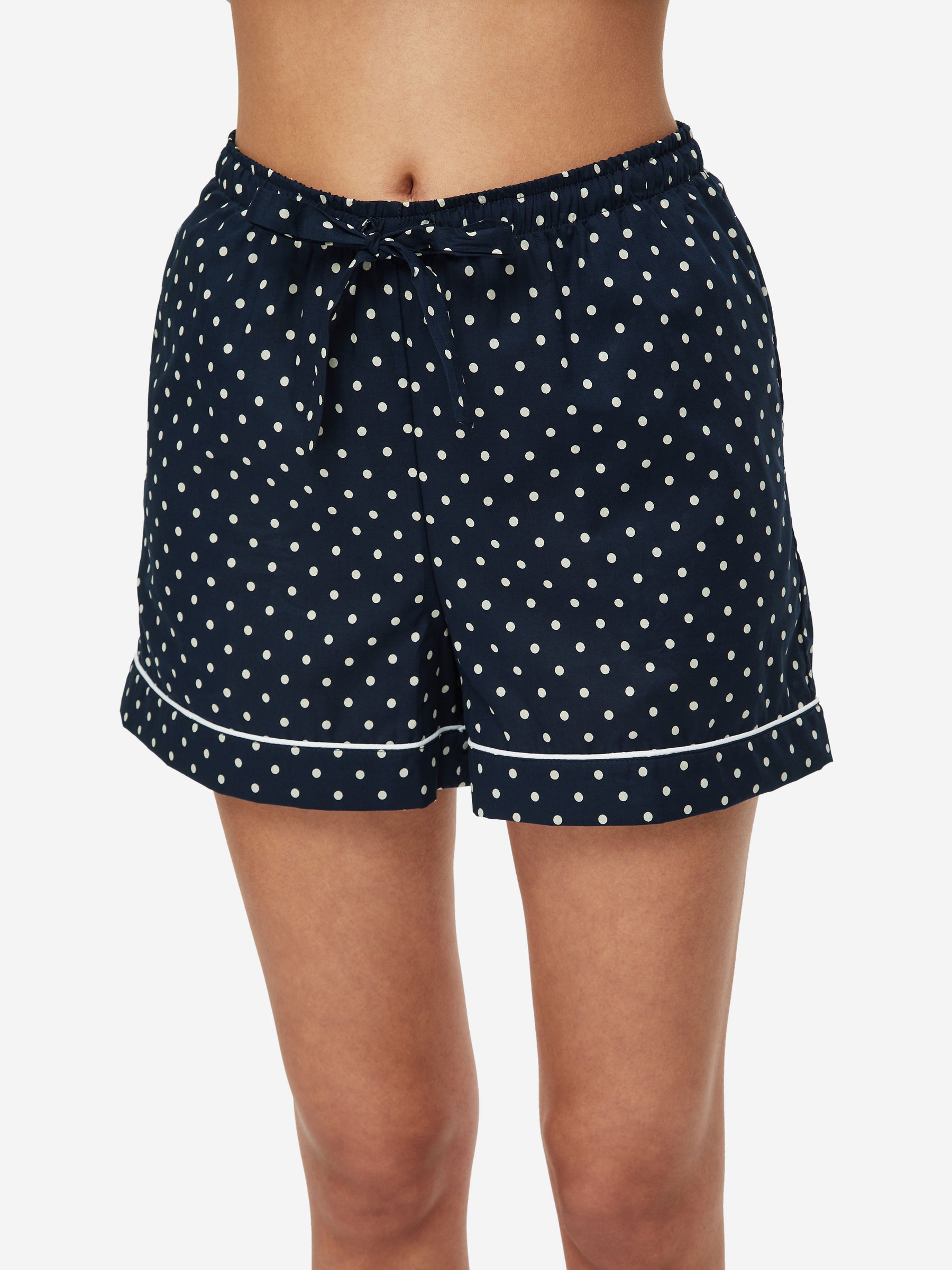 Women's Lounge Shorts Plaza 60 Cotton Batiste Navy