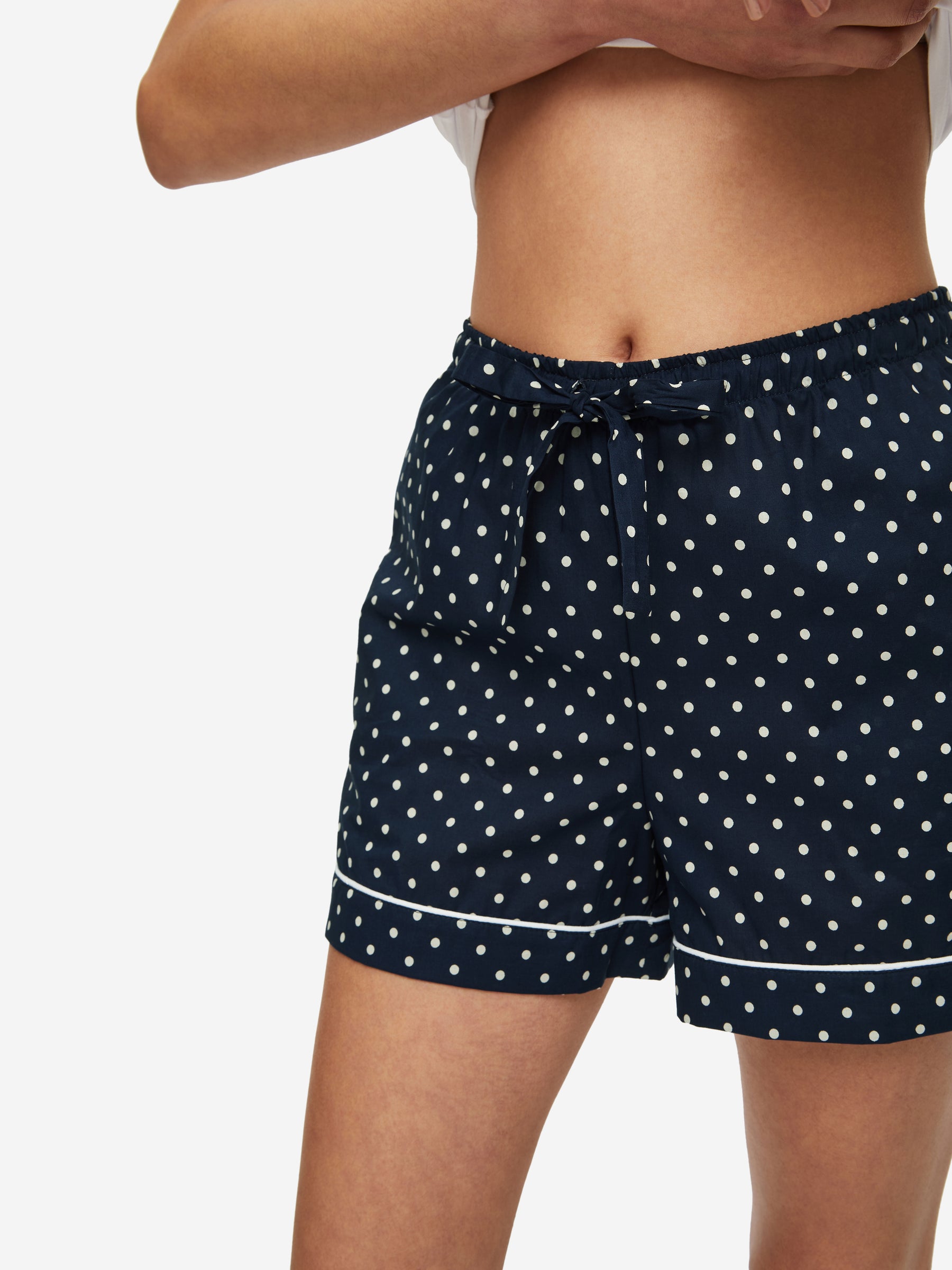 Women's Lounge Shorts Plaza 60 Cotton Batiste Navy