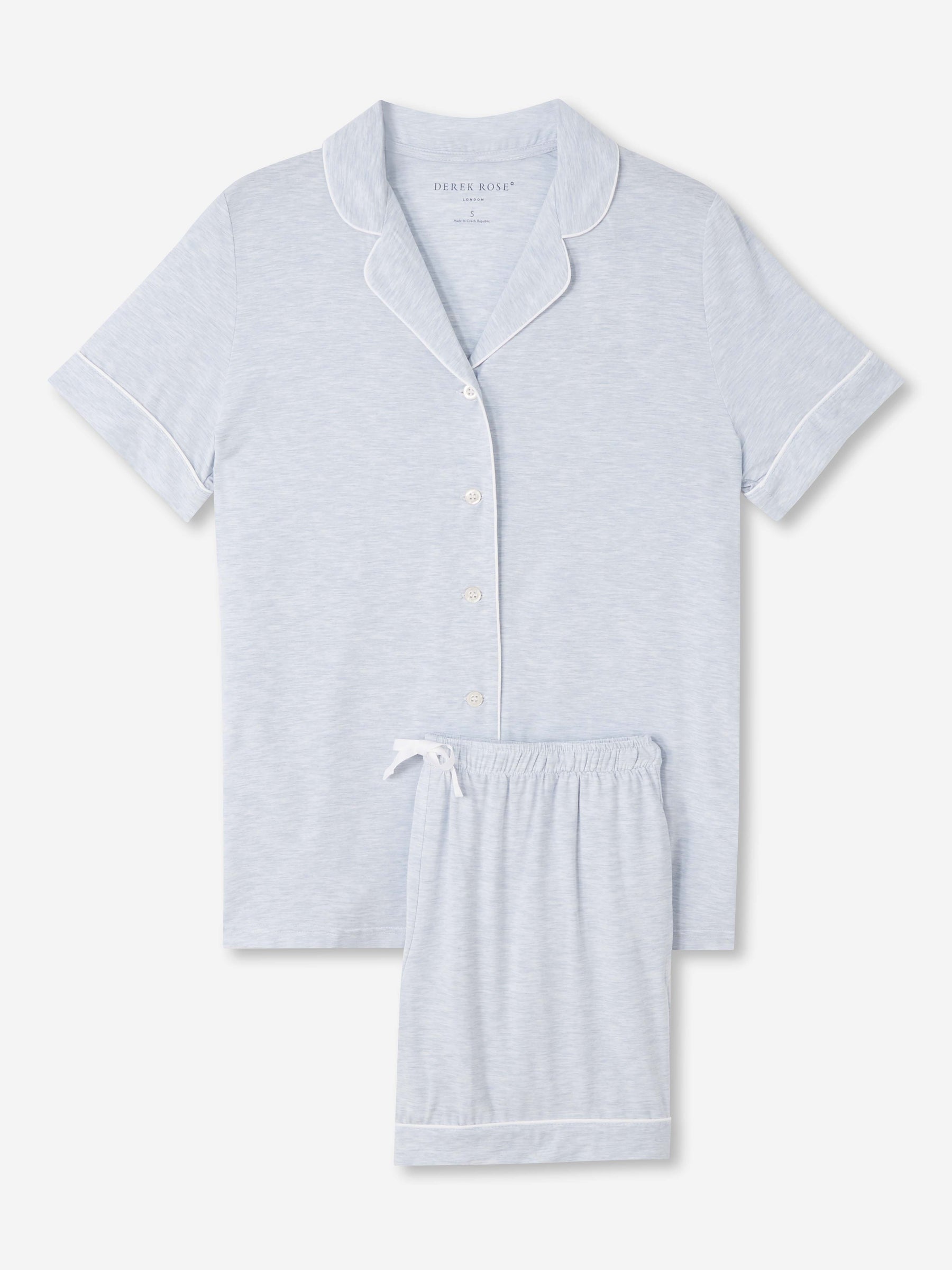 Women's Short Pyjamas Ethan Micro Modal Stretch Blue