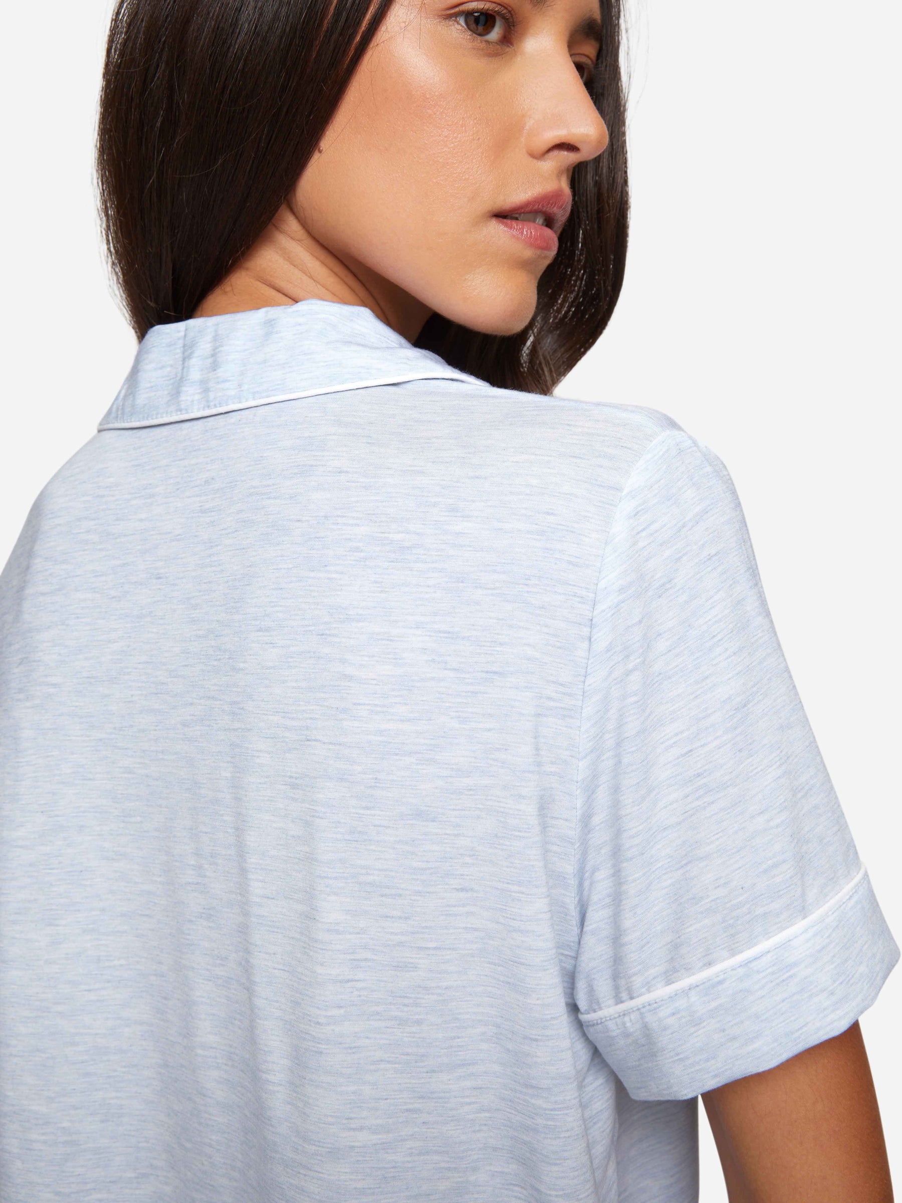 Women's Short Pyjamas Ethan Micro Modal Stretch Blue