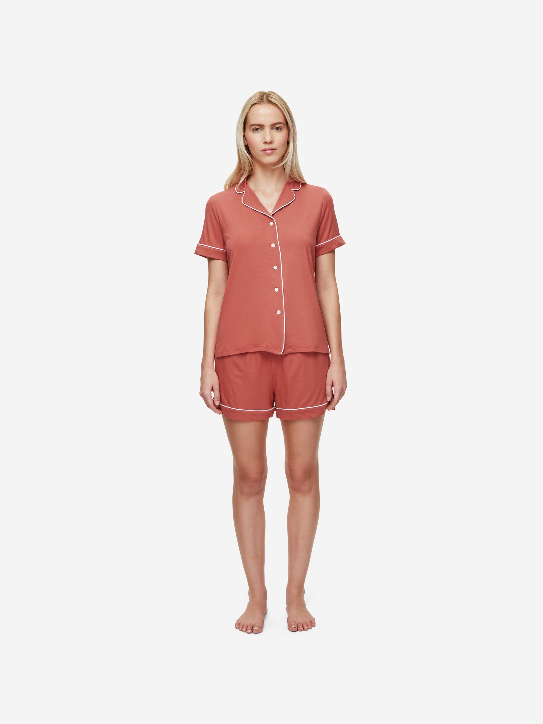 Women's Short Pyjamas Lara Micro Modal Stretch Soft Cedar