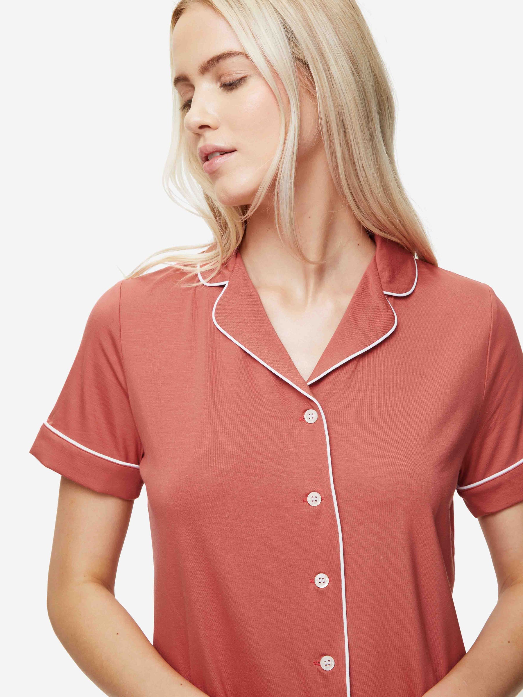 Women's Short Pyjamas Lara Micro Modal Stretch Soft Cedar