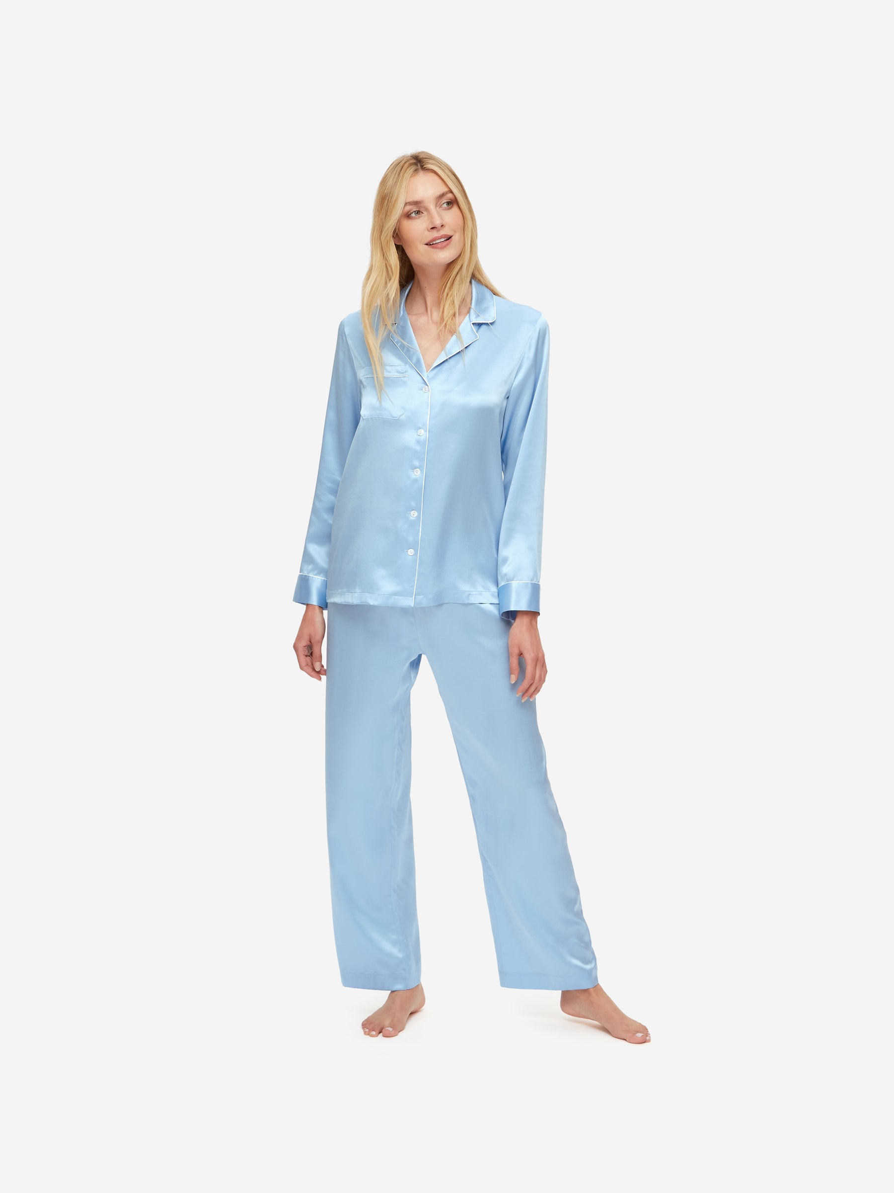 Women's Pyjamas Bailey 2 Silk Satin Sky