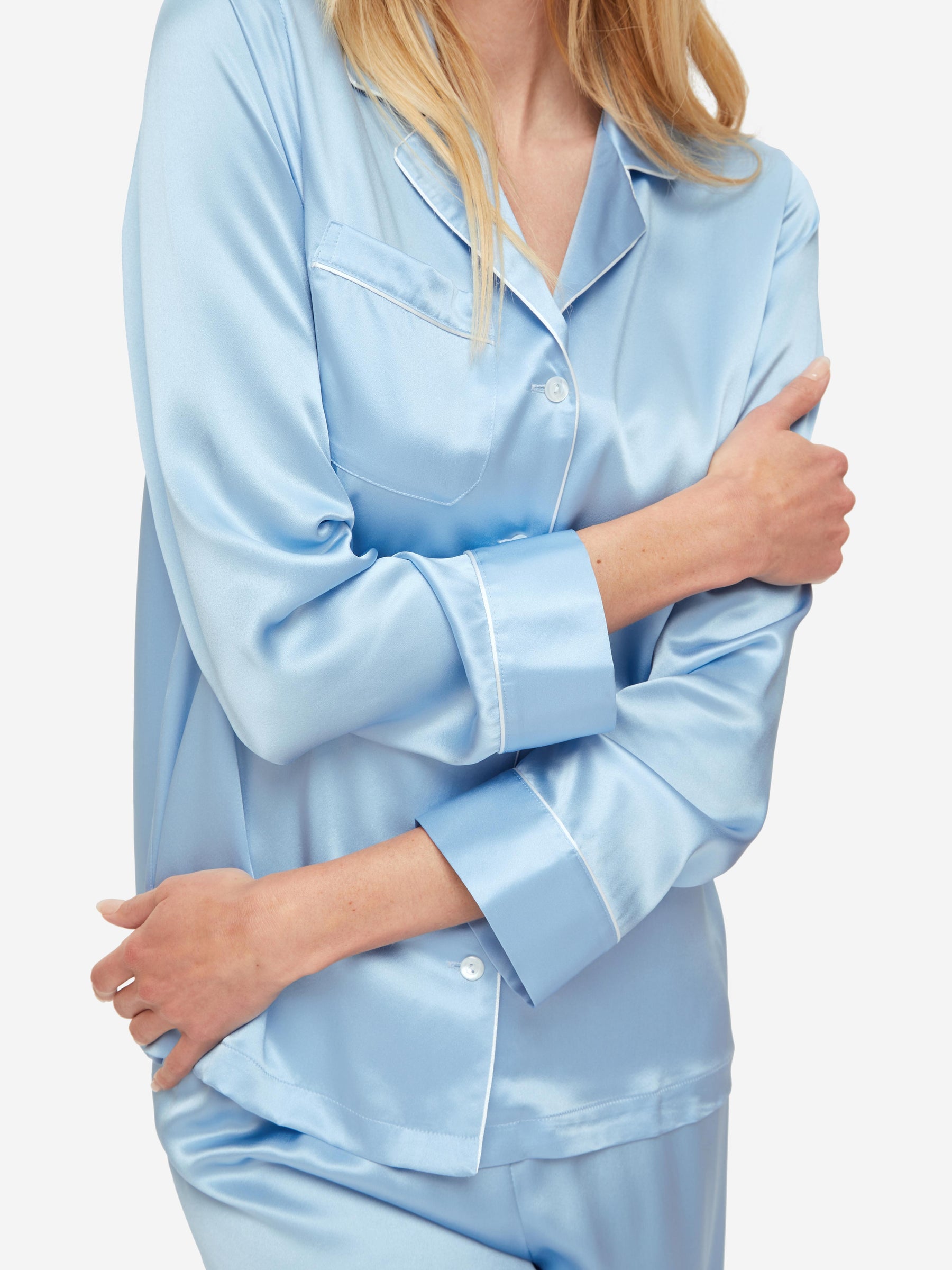 Women's Pyjamas Bailey 2 Silk Satin Sky
