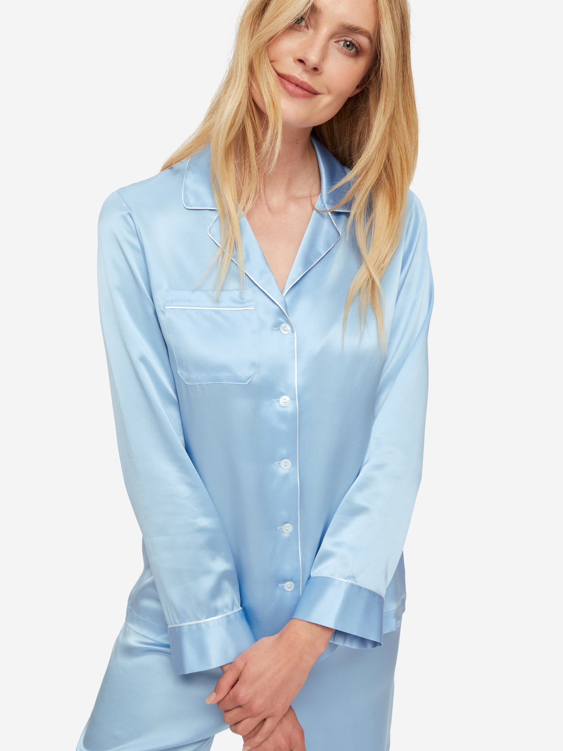 Women's Pyjamas Bailey 2 Silk Satin Sky