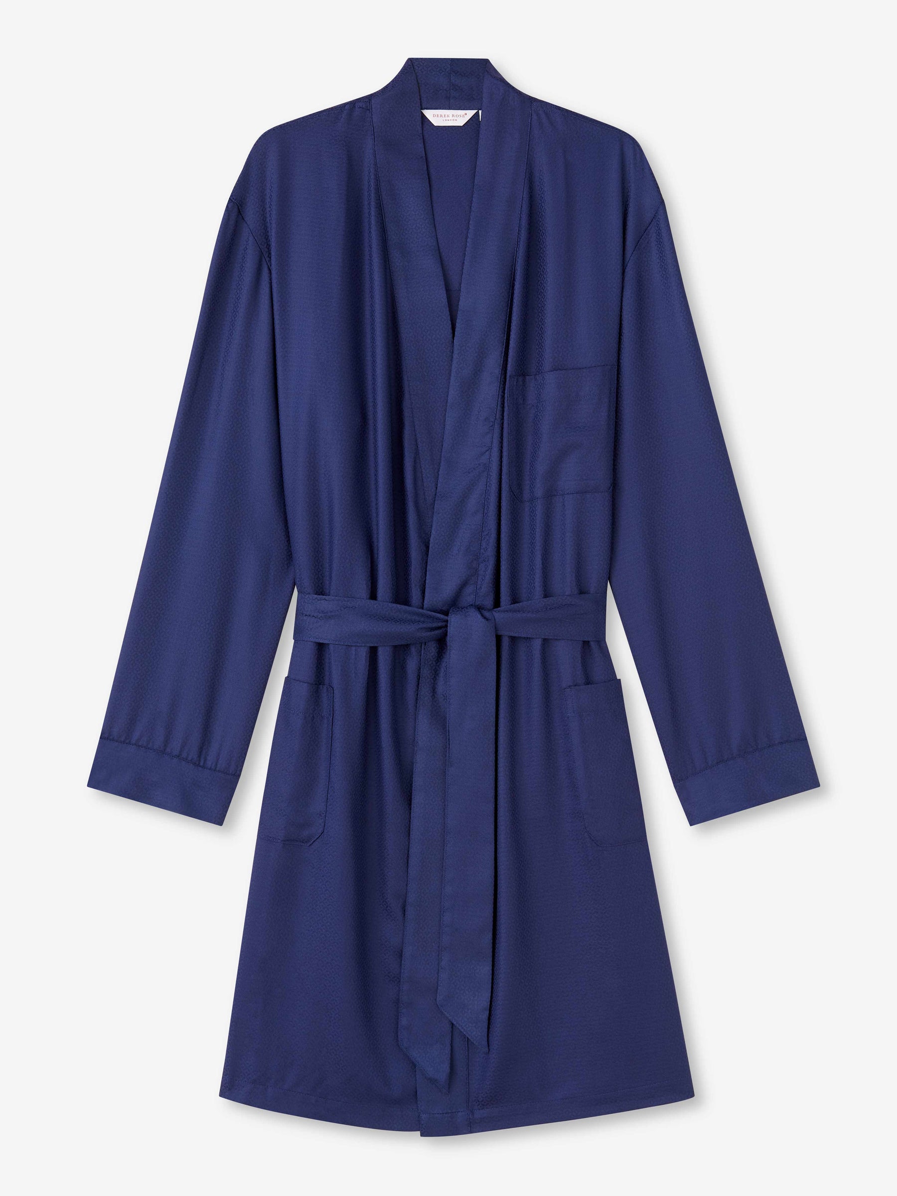 Men's Lounge Gown Lombard 6 Cotton Jacquard Navy