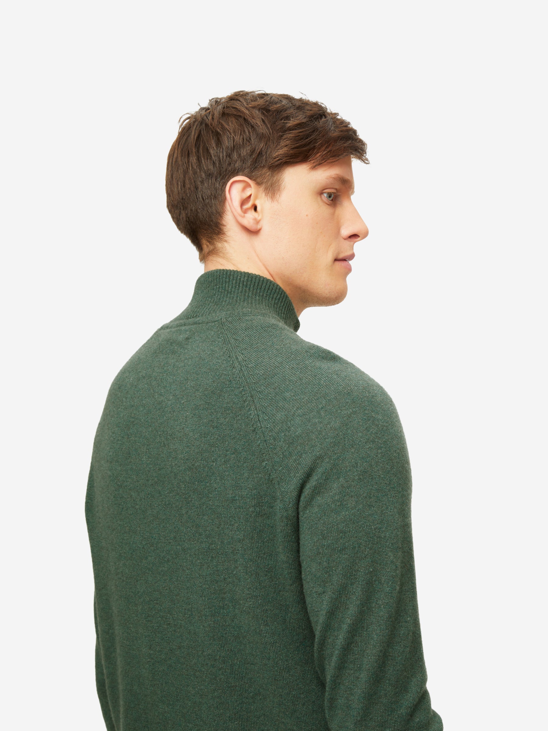 Men's Half-Zip Sweater Finley Cashmere Green