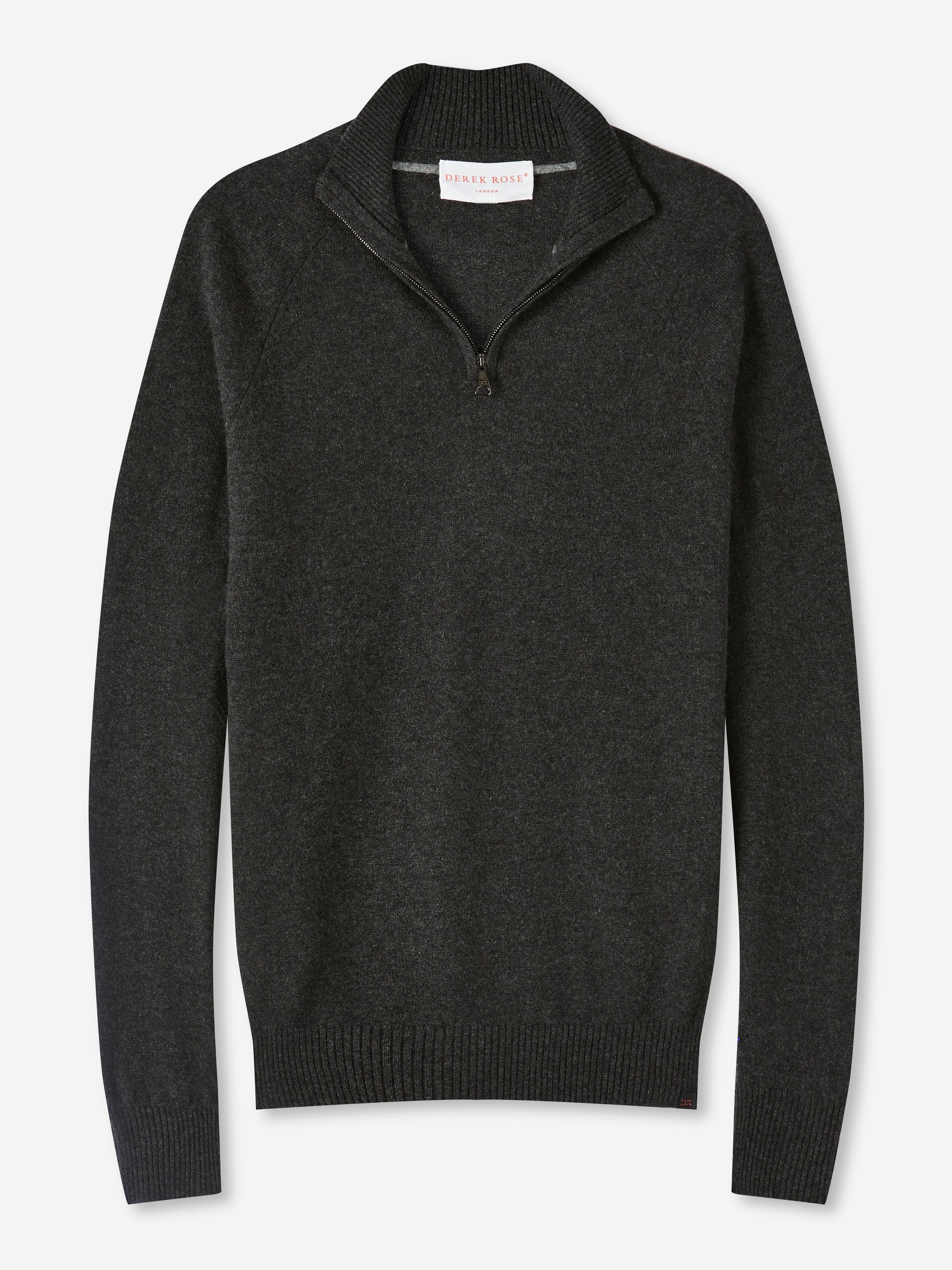 Men's Half-Zip Sweater Finley Cashmere Charcoal