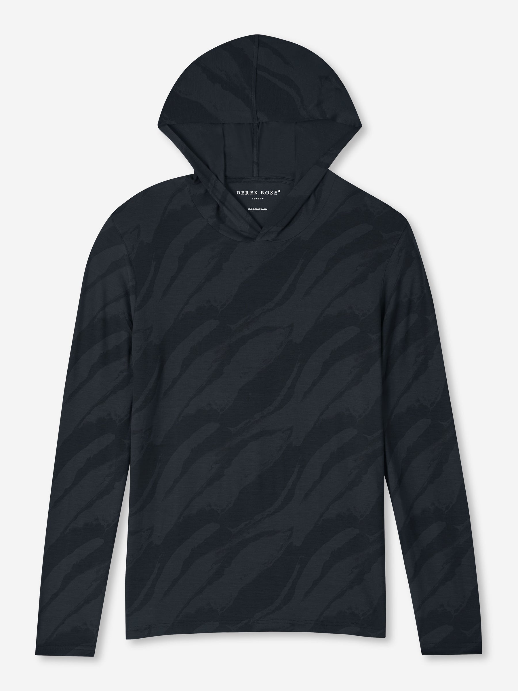 Men's Pullover Hoodie London 8 Micro Modal Black