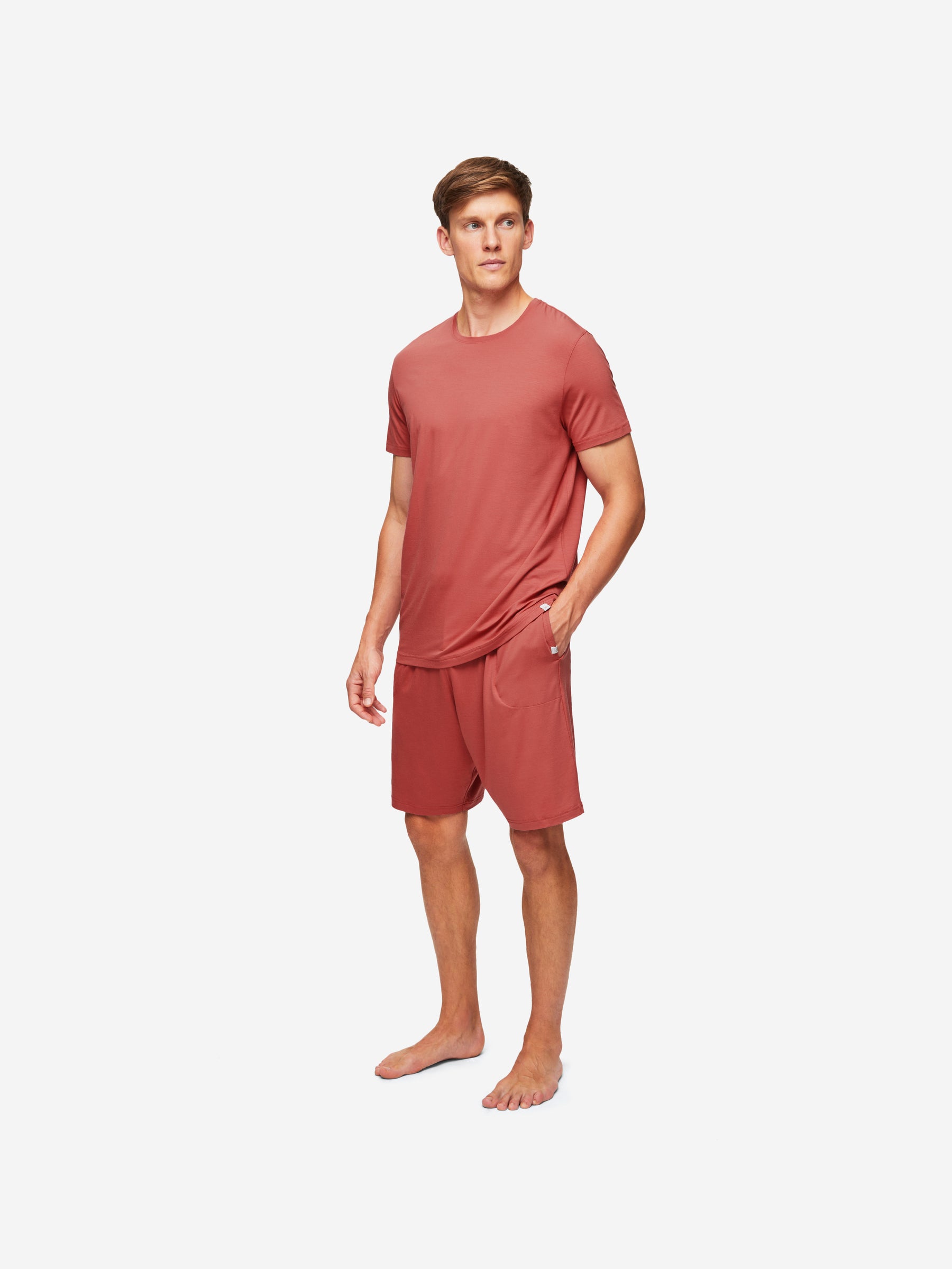 Men's Lounge Shorts Basel Micro Modal Stretch Soft Cedar
