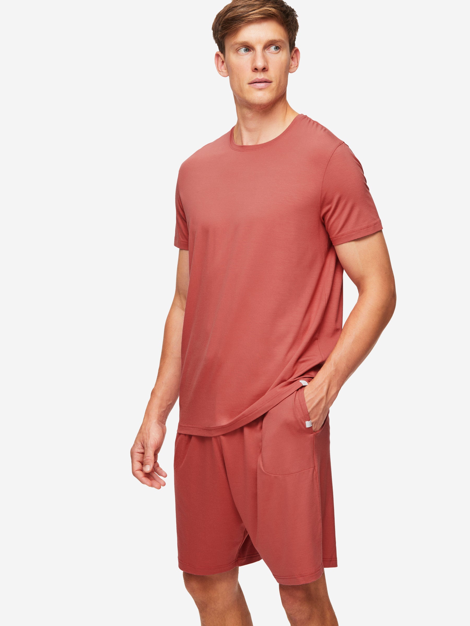 Men's Lounge Shorts Basel Micro Modal Stretch Soft Cedar
