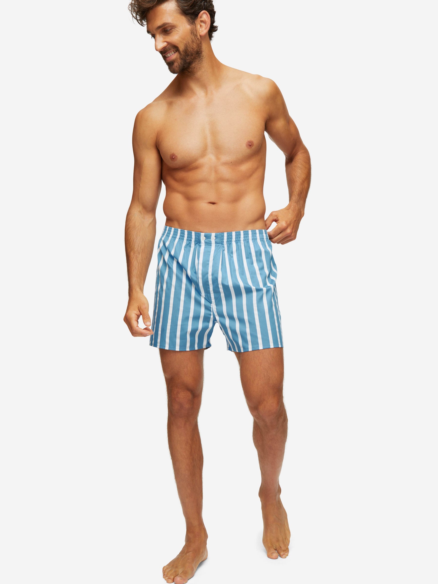 Men's Classic Fit Boxers Royal 219 Cotton Blue
