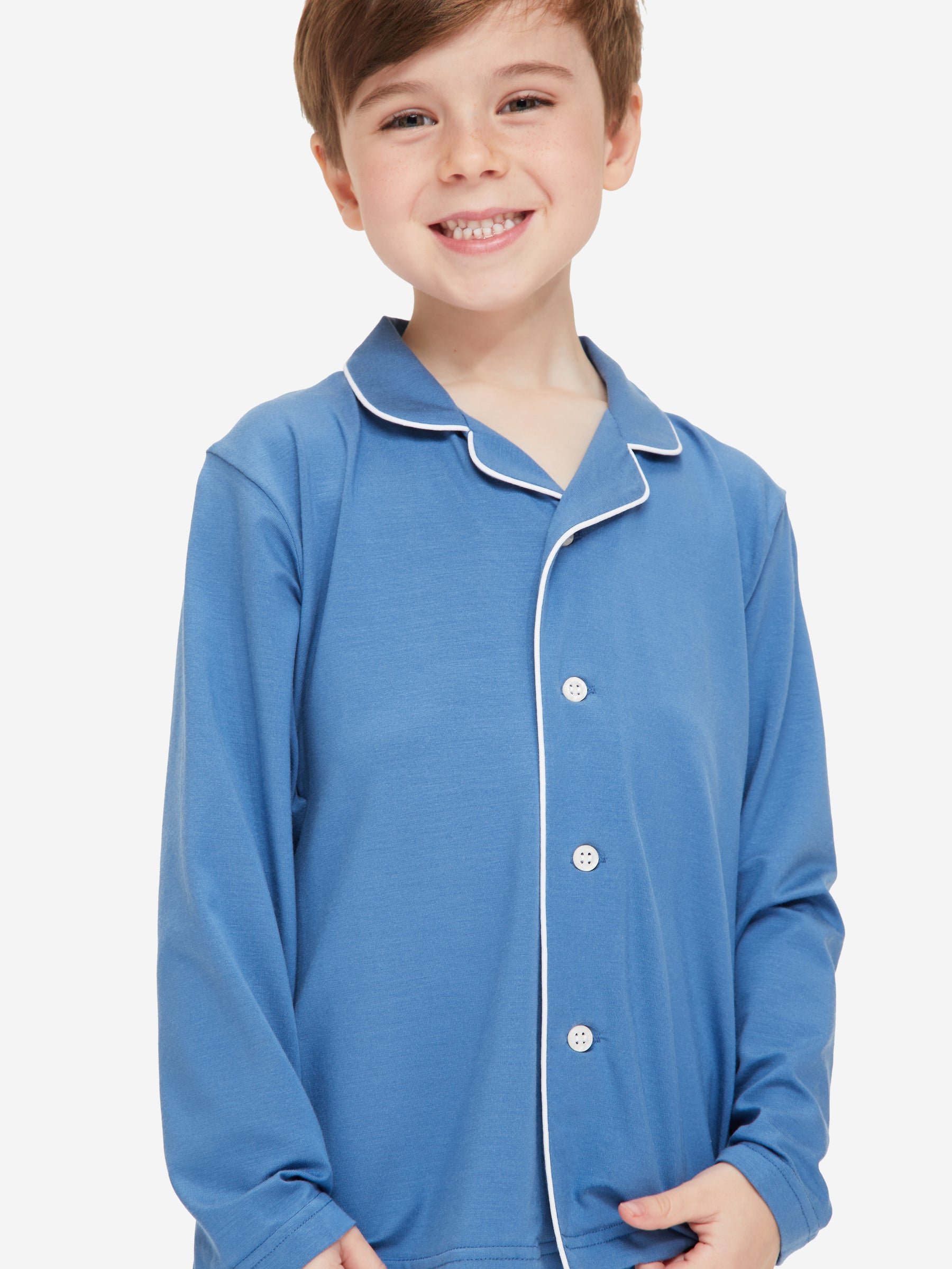 Kids' Pyjamas Basel Micro Modal Stretch Lake Blue