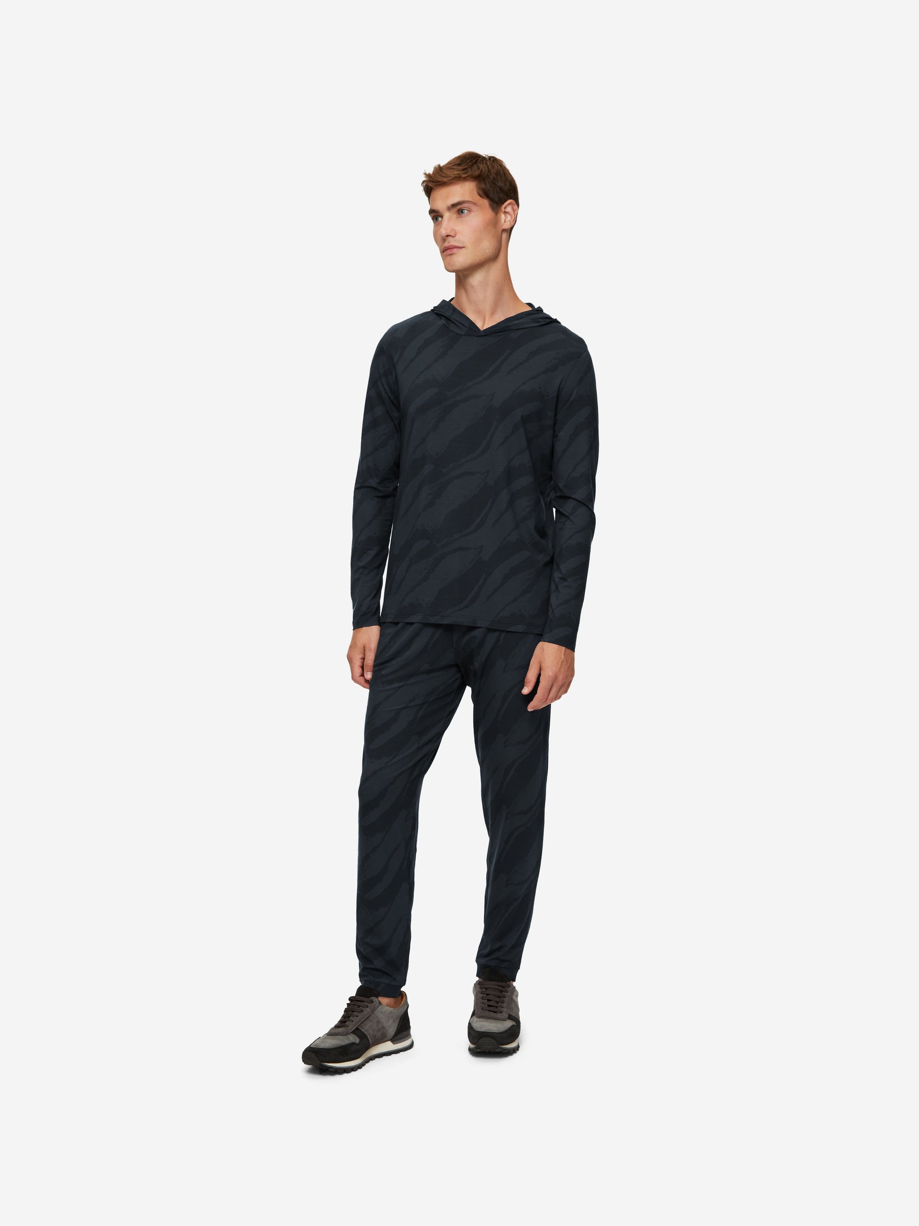 Men's Track Pants London 8 Micro Modal Black