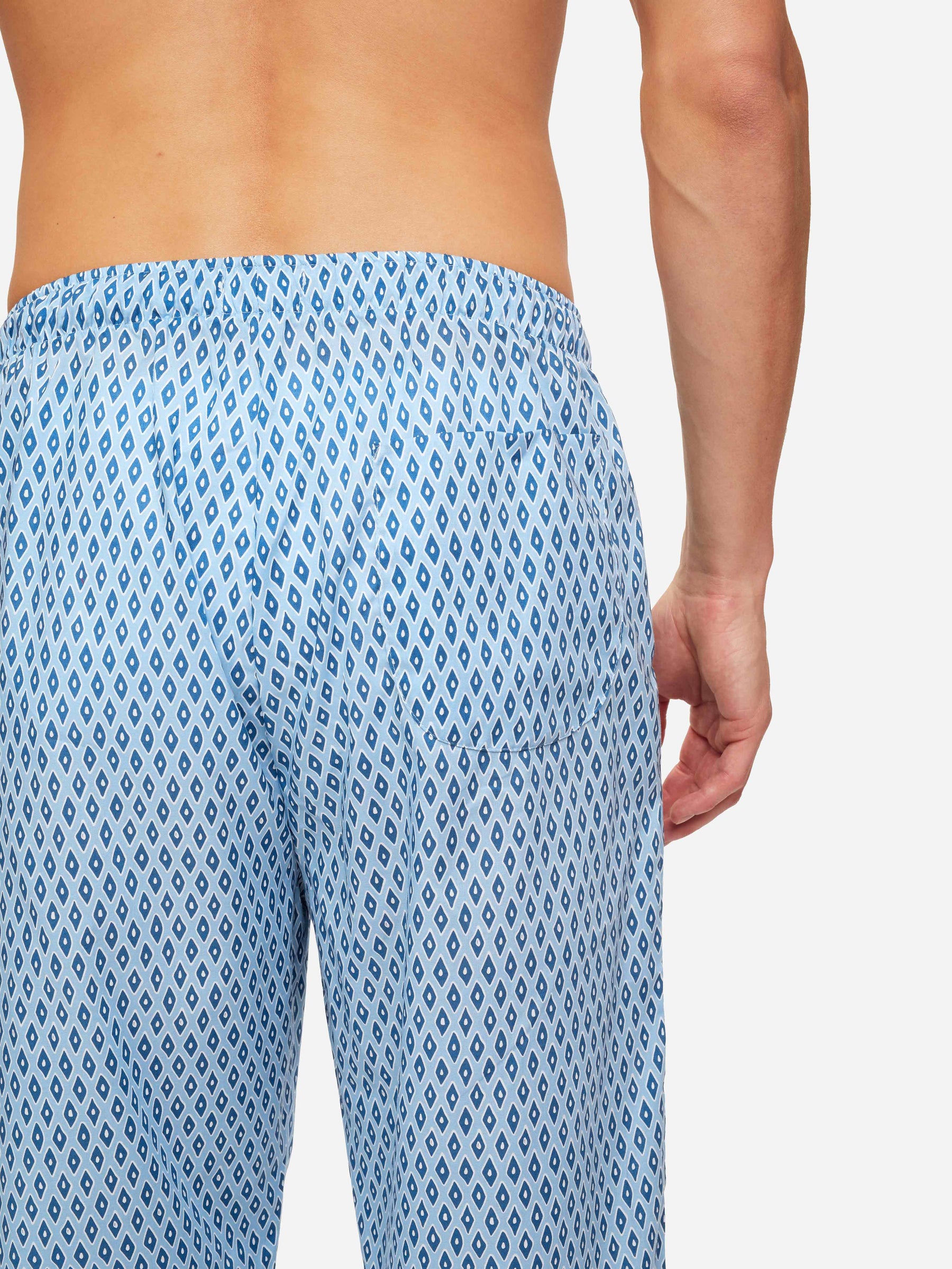 Men's Lounge Trousers Nelson 87 Cotton Batiste Blue