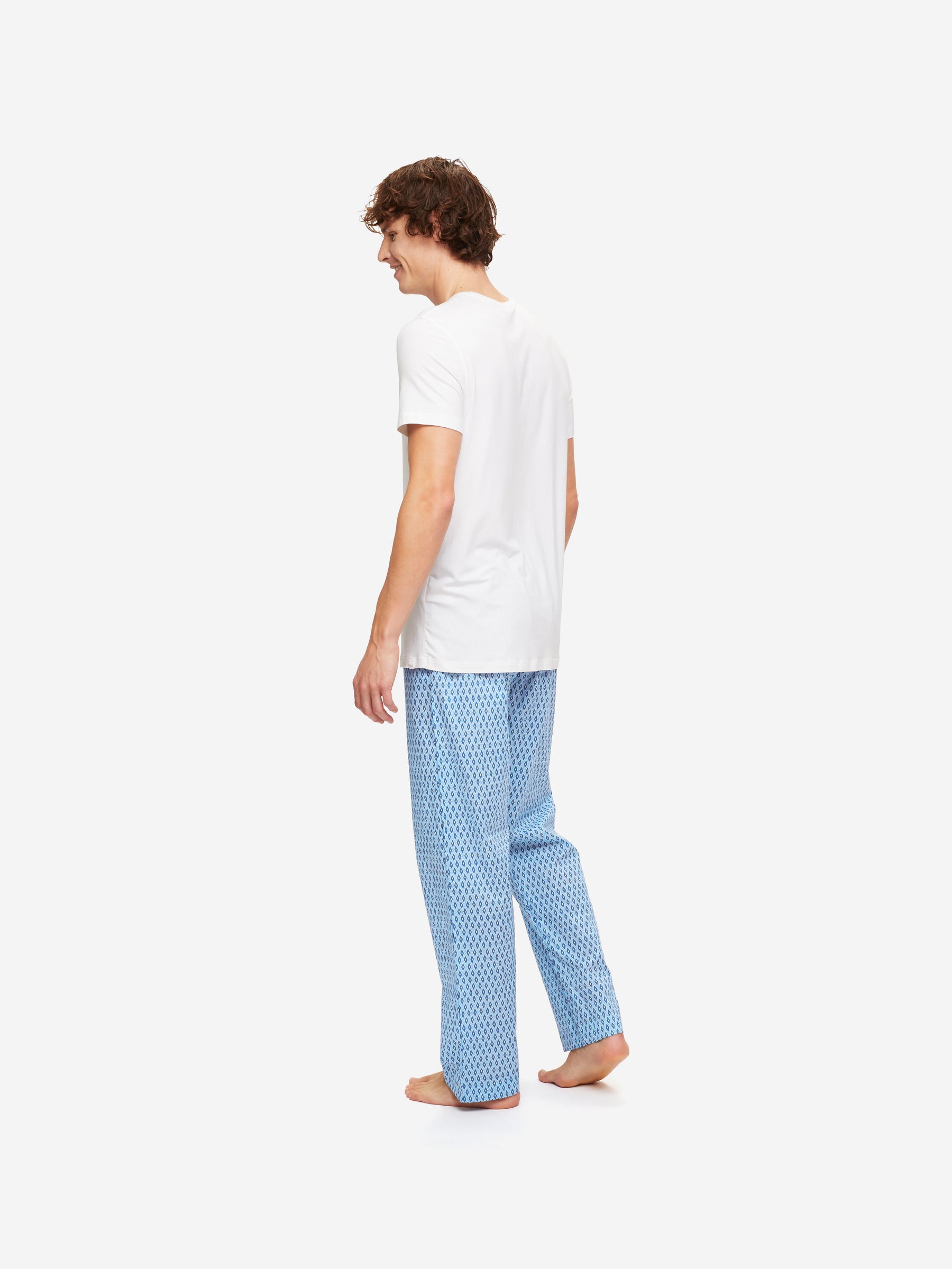 Men's Lounge Trousers Nelson 87 Cotton Batiste Blue