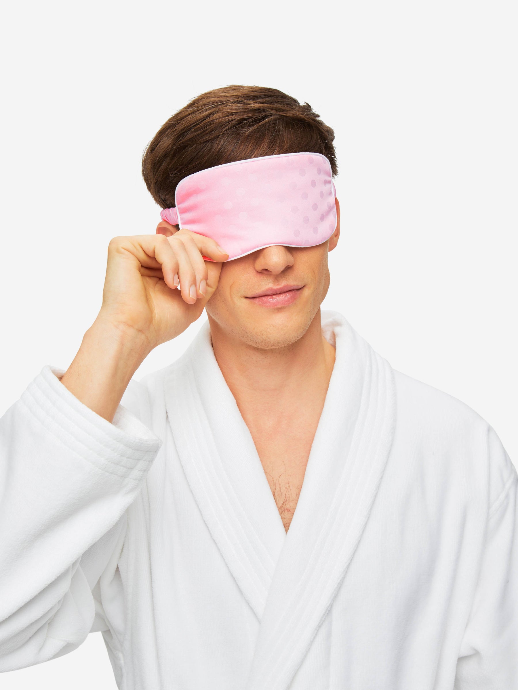 Eye Mask Kate 7 Cotton Jacquard Pink