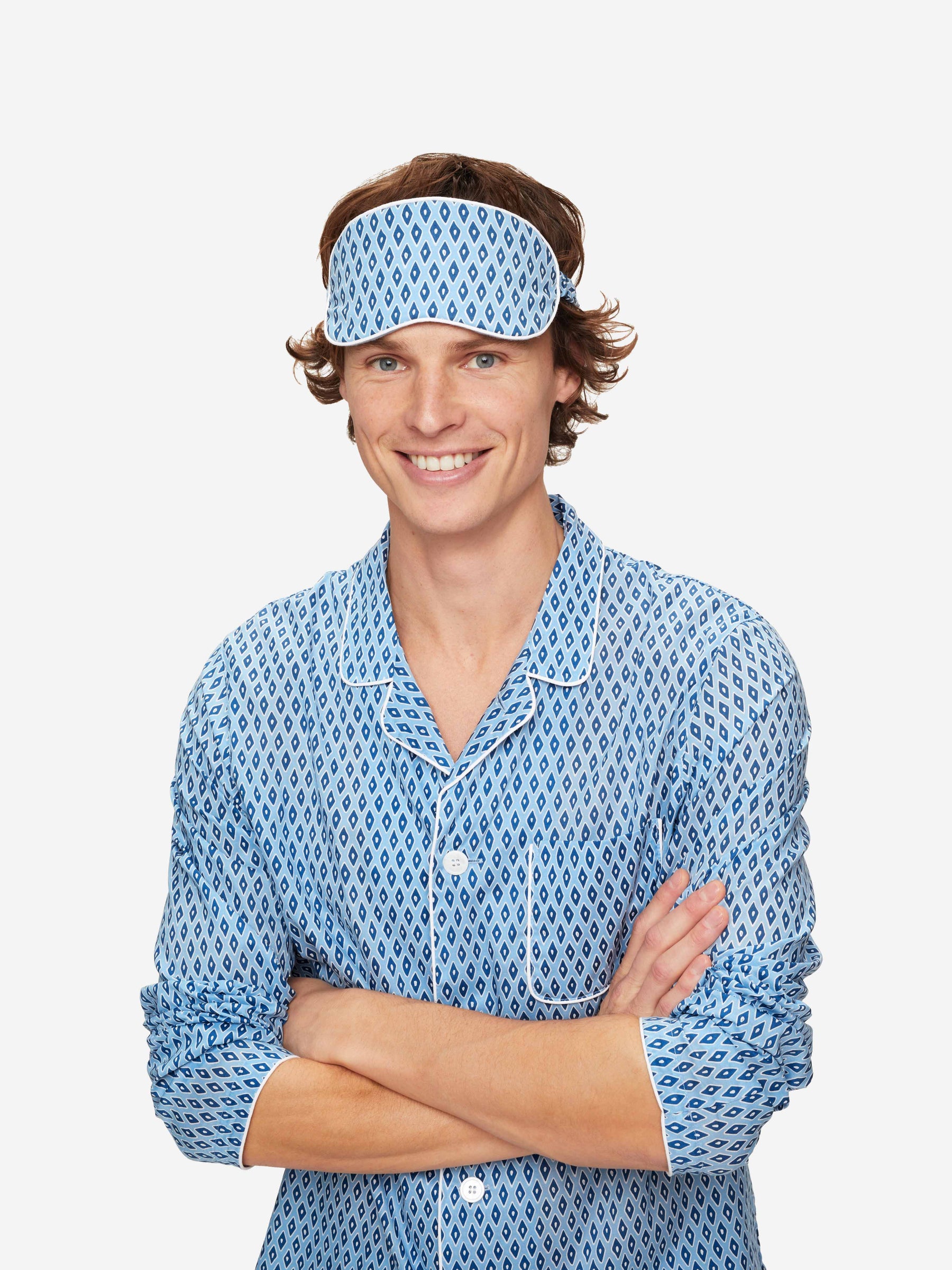 Eye Mask Nelson 87 Cotton Batiste Blue