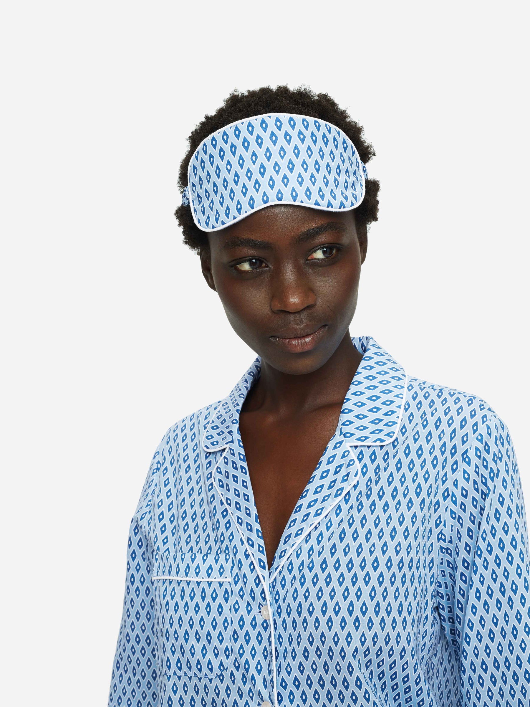 Eye Mask Nelson 87 Cotton Batiste Blue