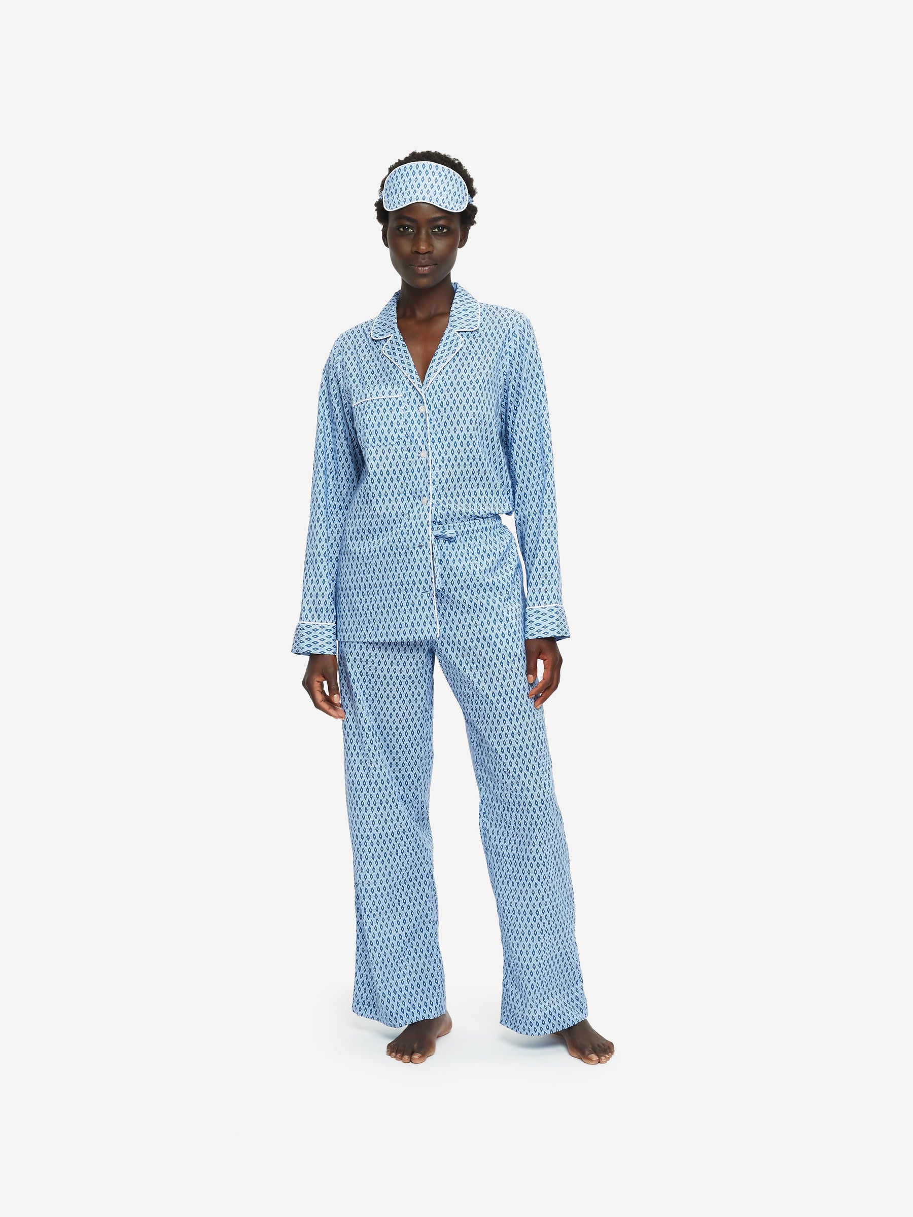 Eye Mask Nelson 87 Cotton Batiste Blue