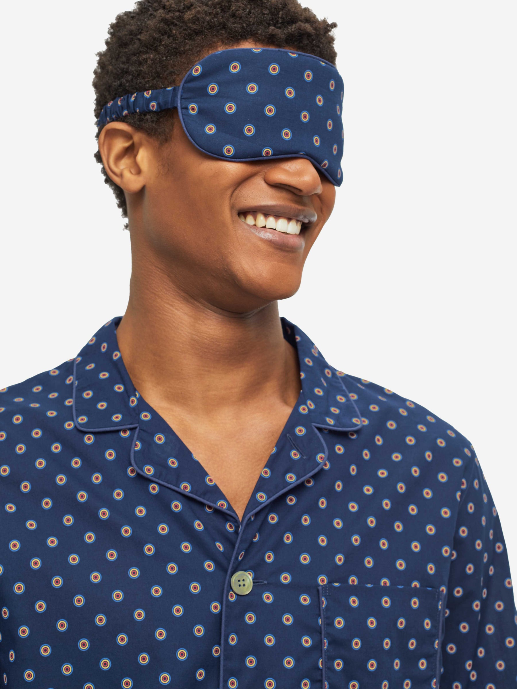 Eye Mask Nelson 90 Cotton Batiste Navy