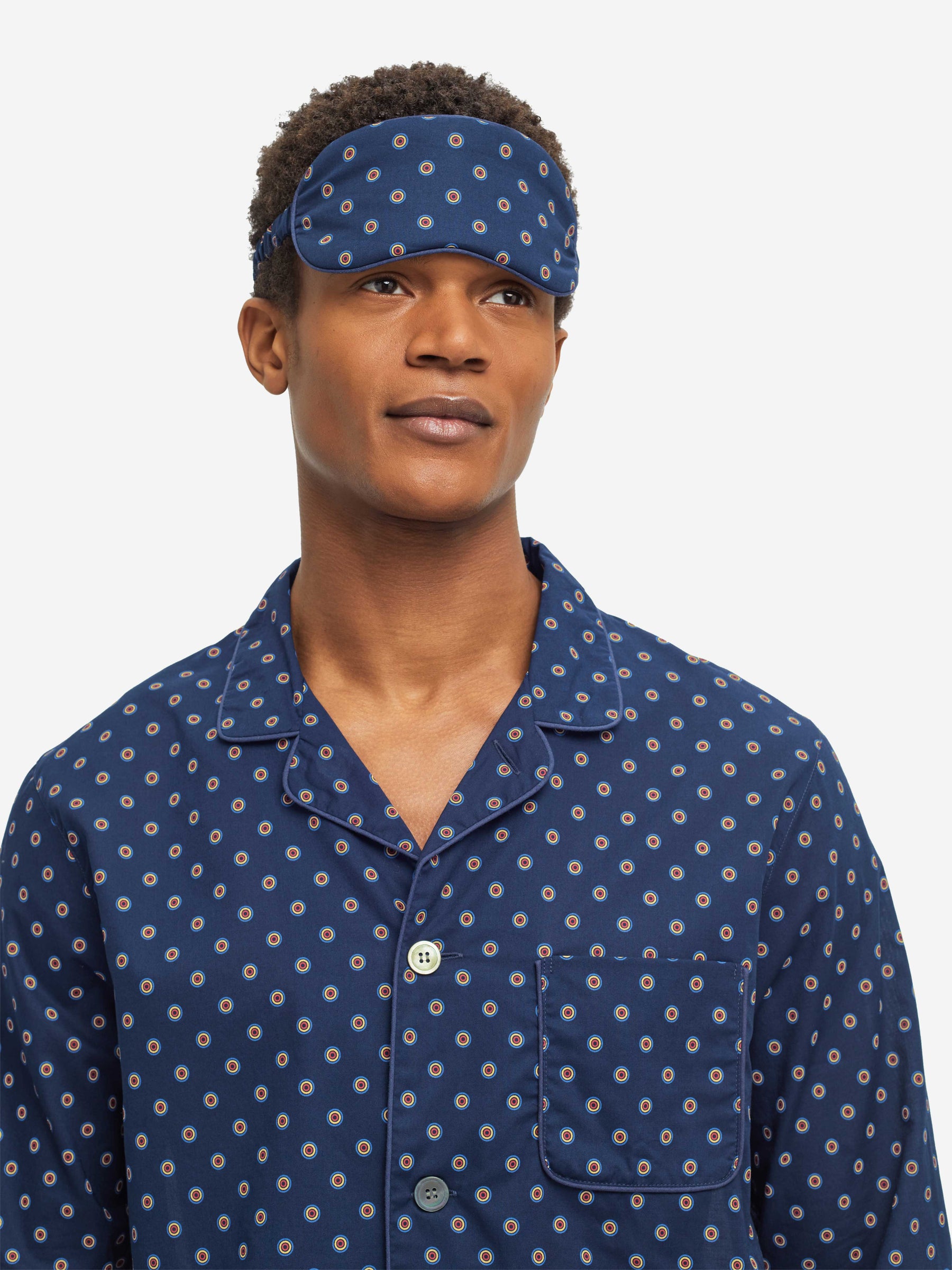 Eye Mask Nelson 90 Cotton Batiste Navy