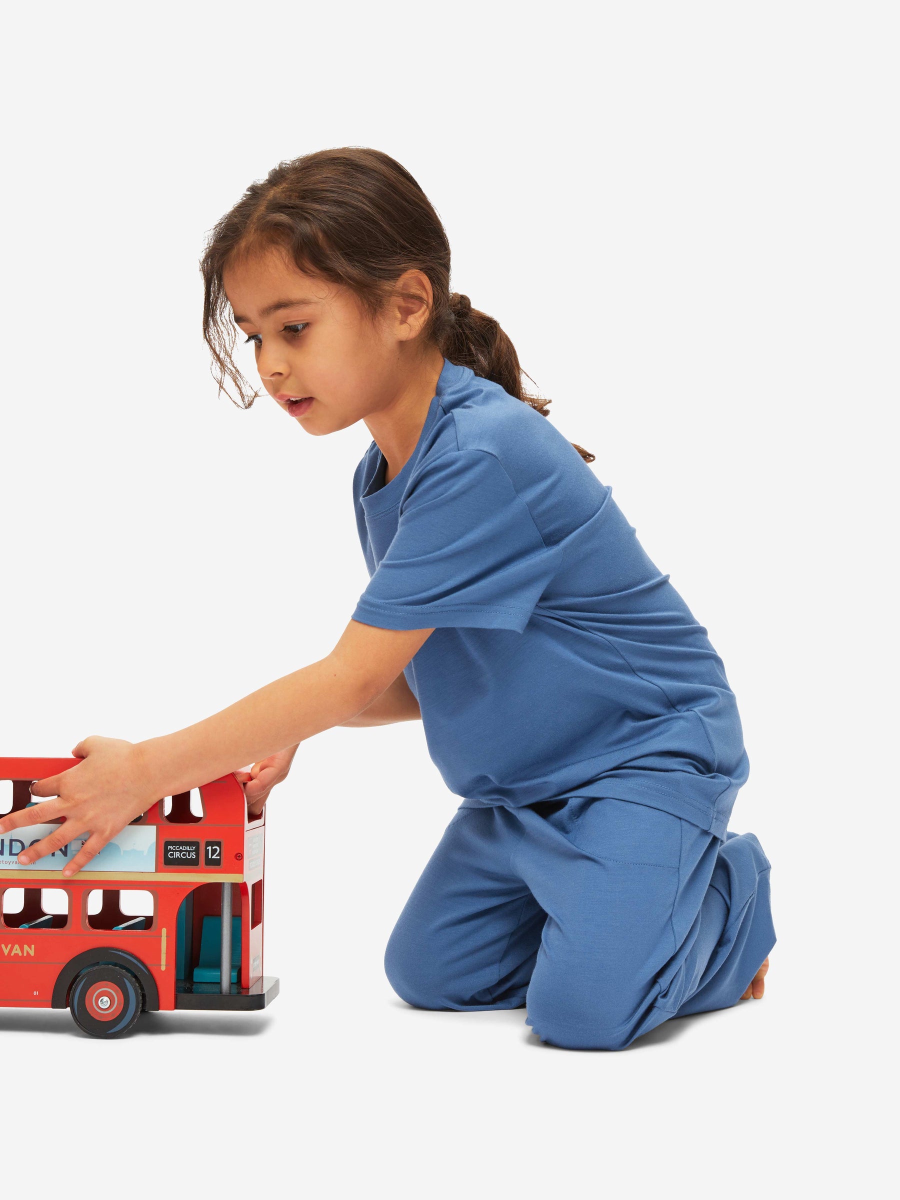 Kids' Lounge Set Basel Micro Modal Stretch Storm Blue