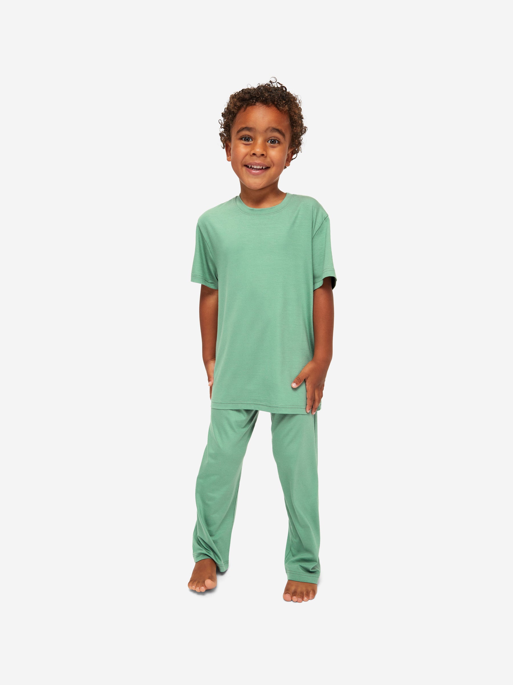 Kids' Lounge Set Basel Micro Modal Stretch Sage Green