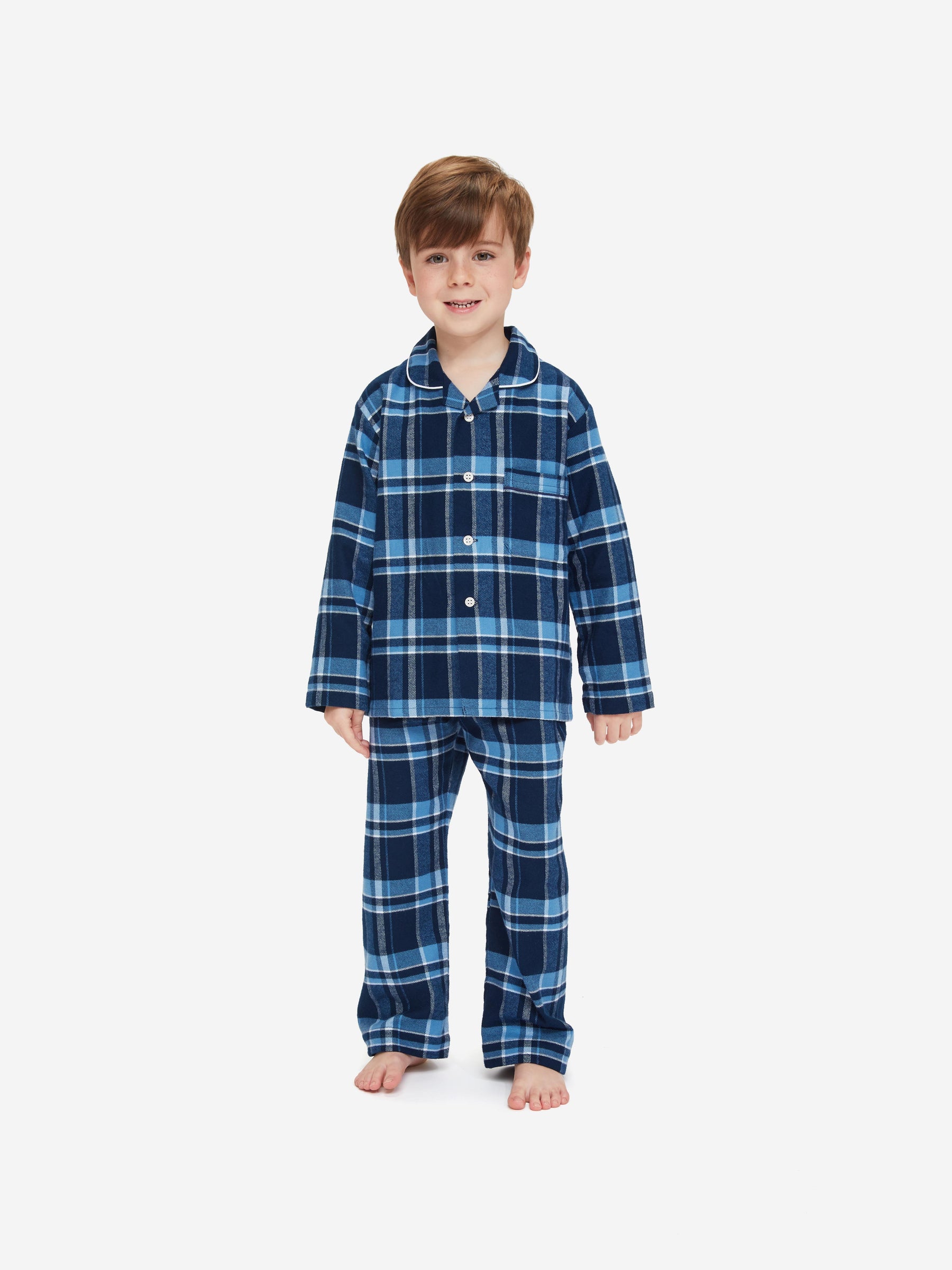 Kids' Pyjamas Kelburn 22 Brushed Cotton Navy