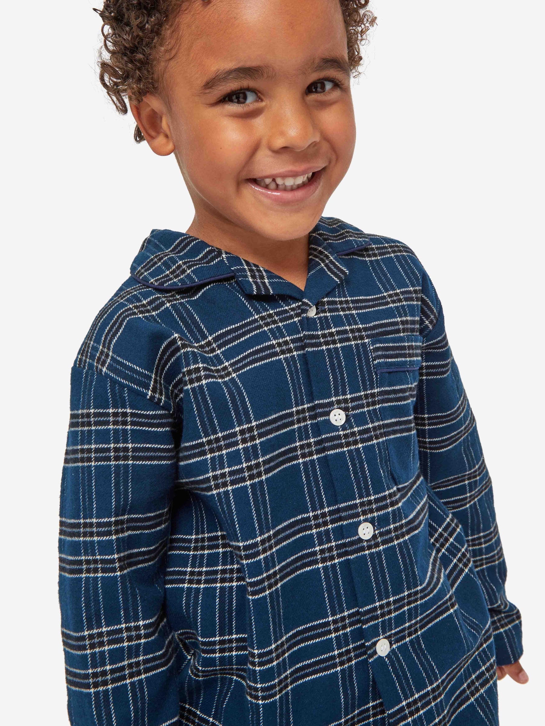 Kids' Pyjamas Kelburn 30 Brushed Cotton Navy