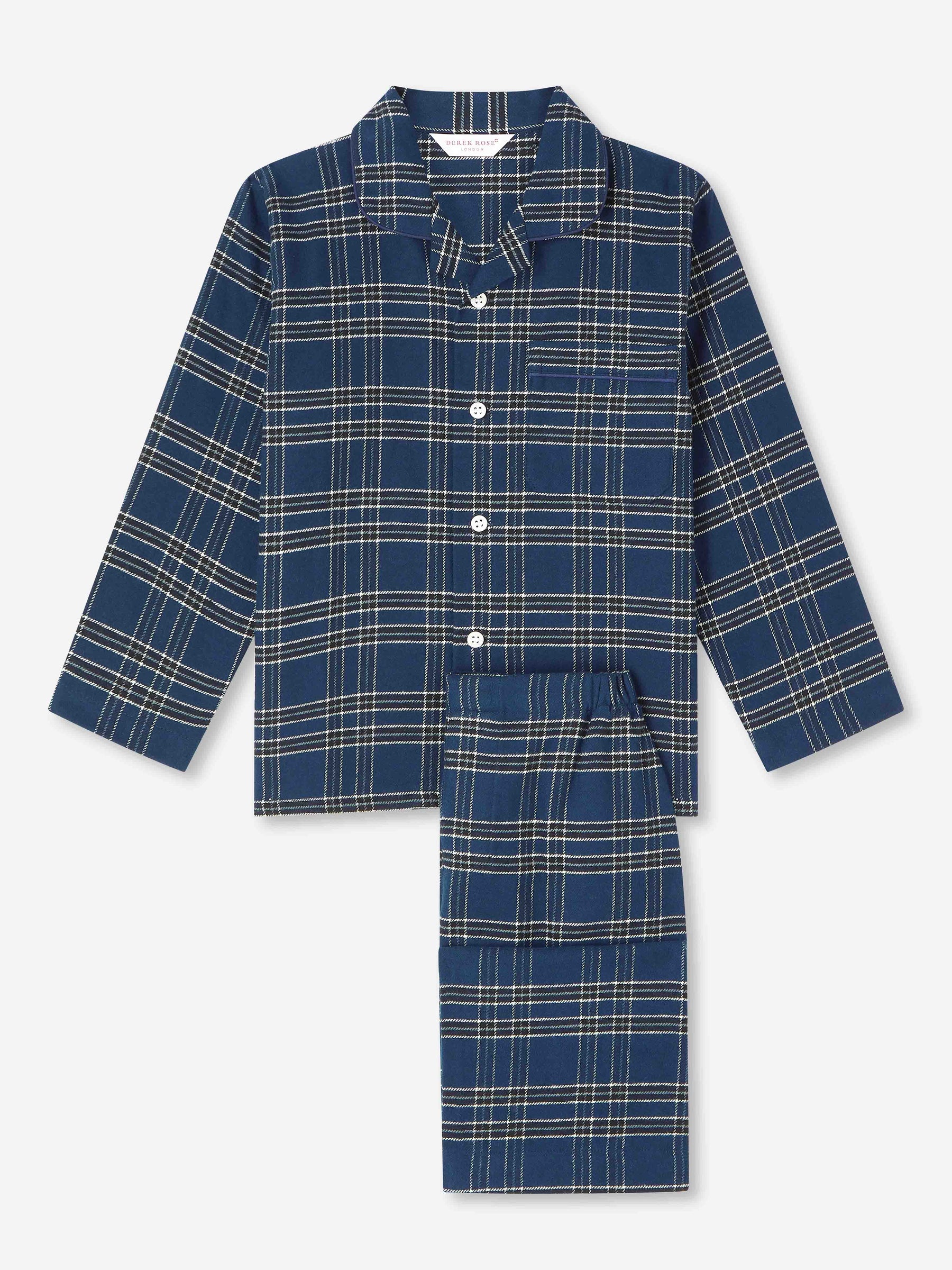 Kids' Pyjamas Kelburn 30 Brushed Cotton Navy