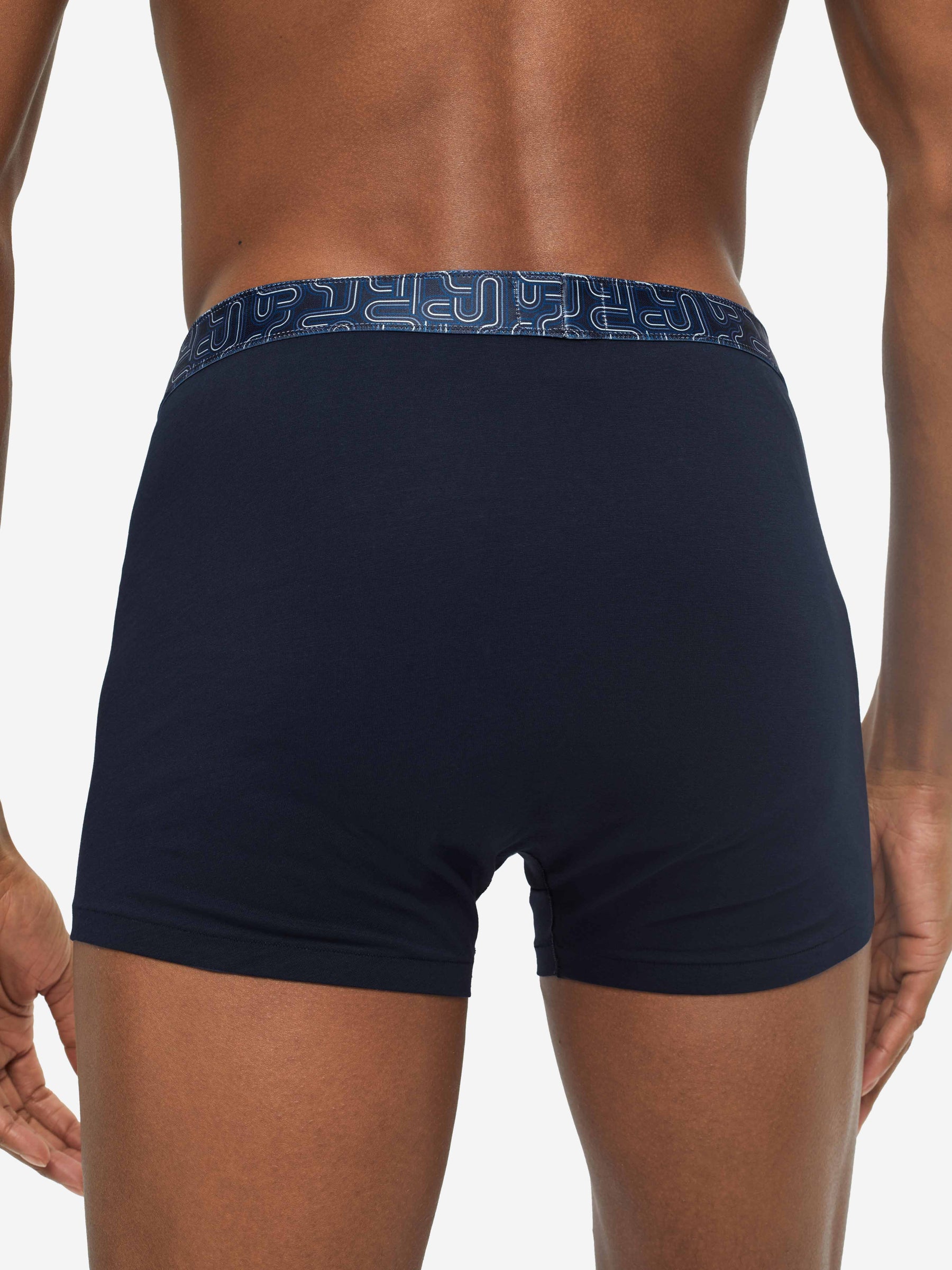 Men's Boxer Briefs Band 55 Pima Cotton Stretch Navy